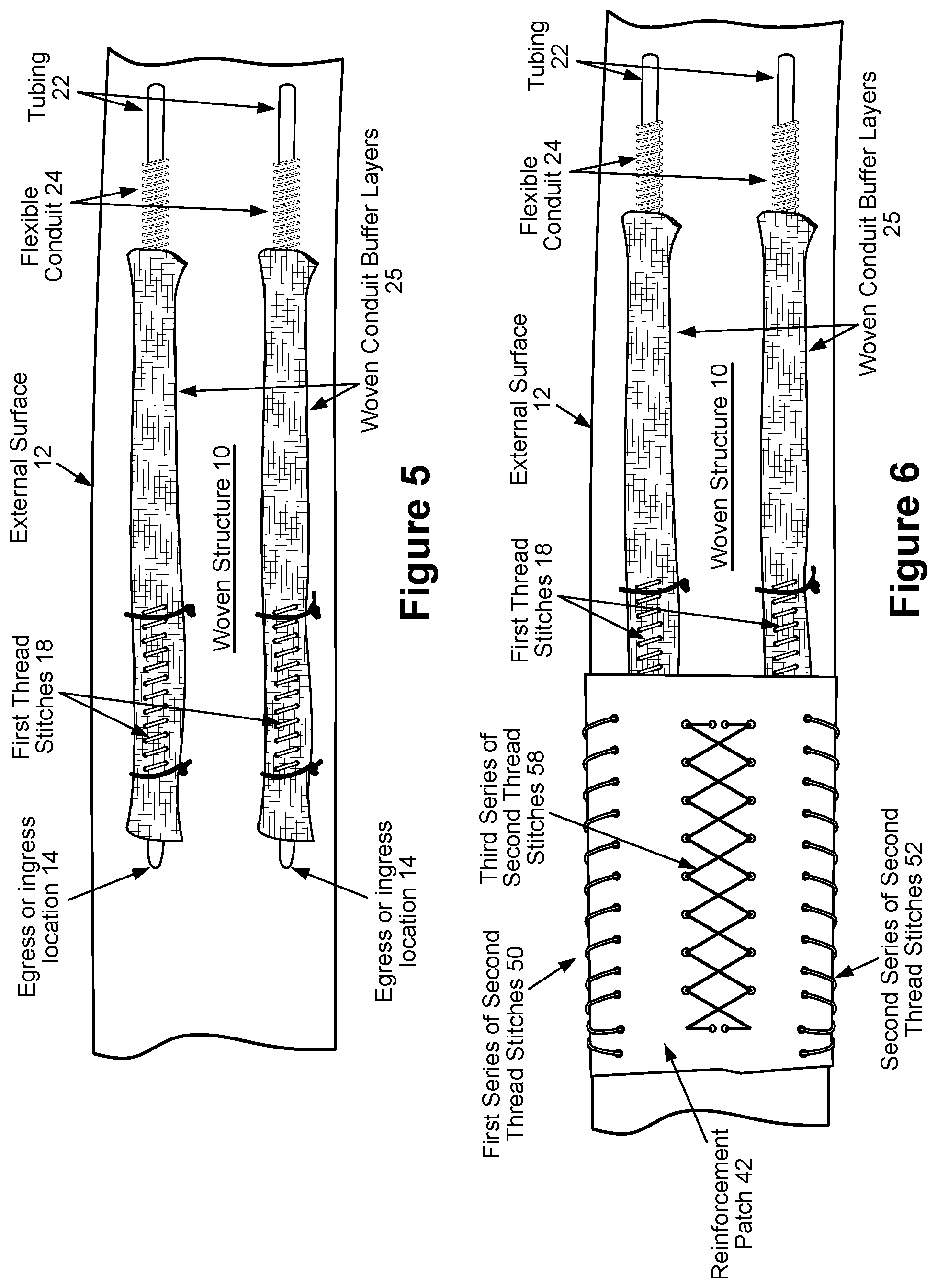 Patent US12422317 Figure 5 – Fiber optic sensor egress/ingress ruggedization for flexible woven structures