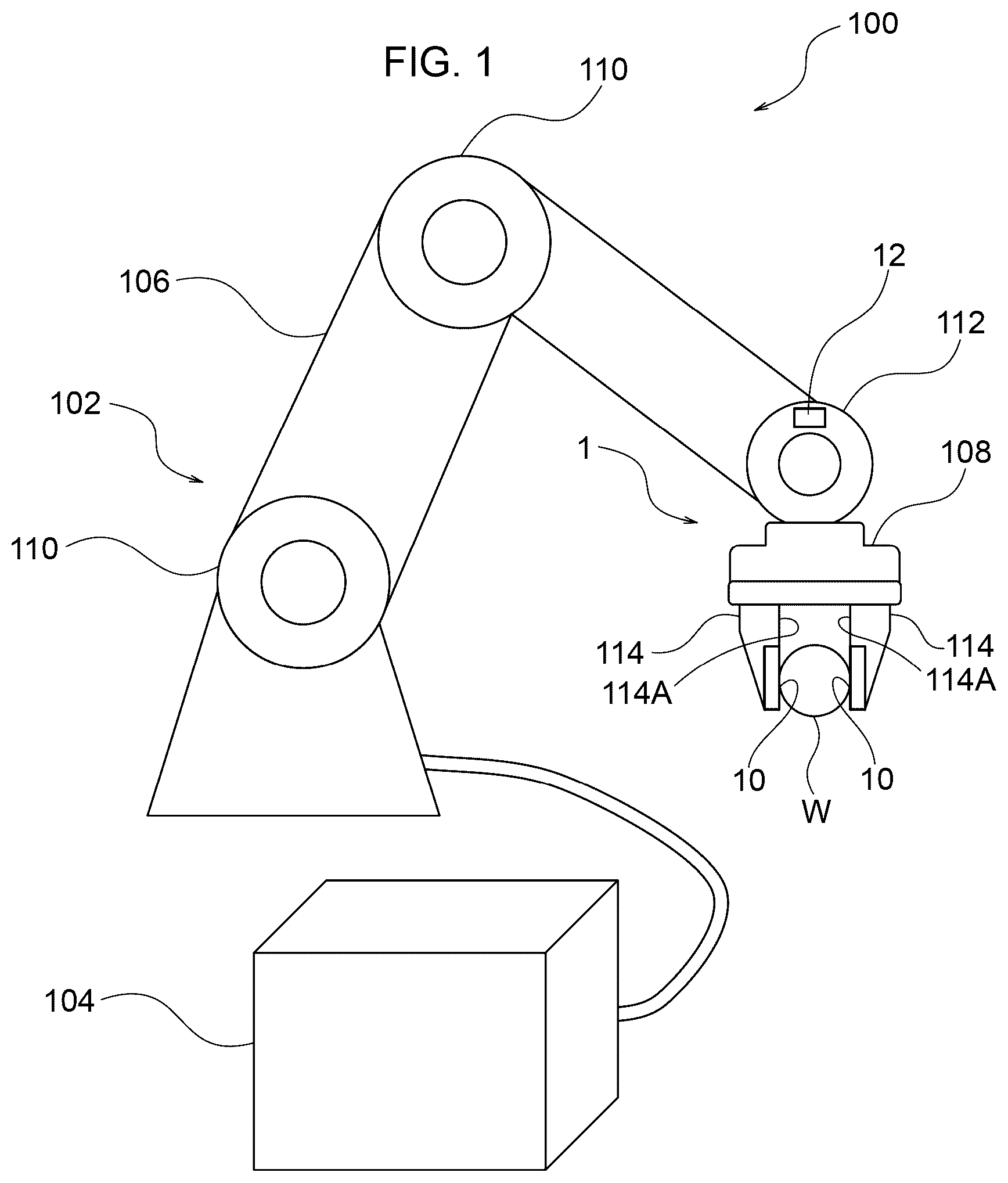 Patent US12422319 Figure 1 – Tactile sensing system