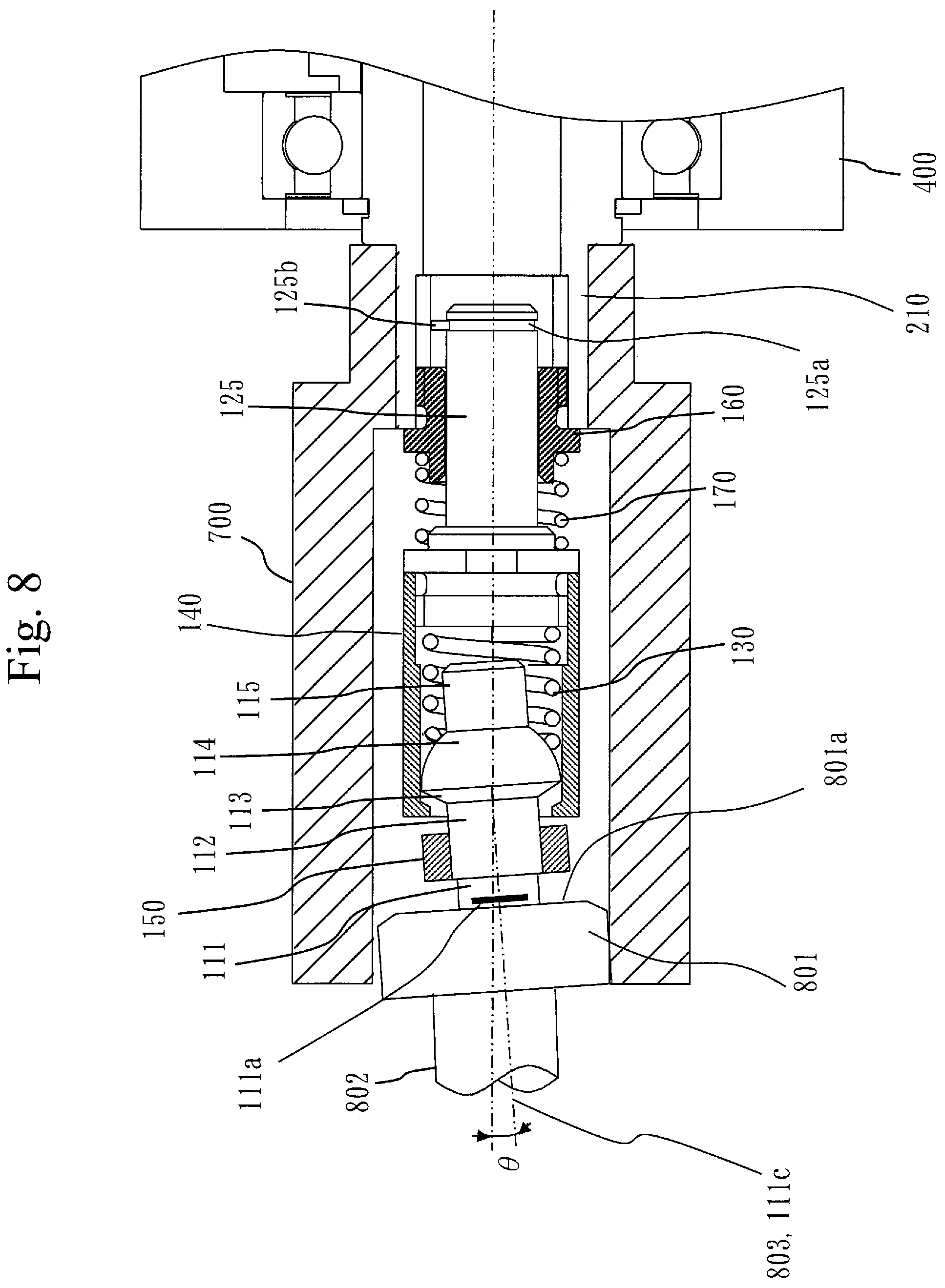 Patent US12422320 Figure 8 – Ultrasonic probe