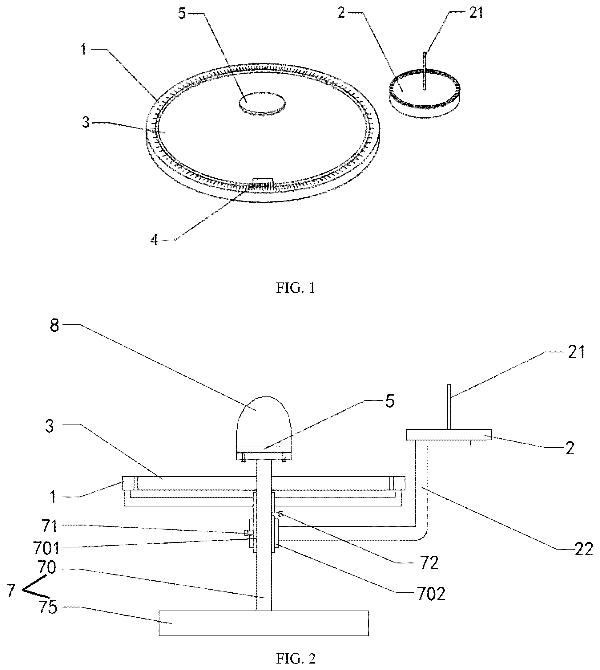 Patent US12422333 Figure 1 – Dual-dial measurement device and measurement method for viewing angle measurement of optical component