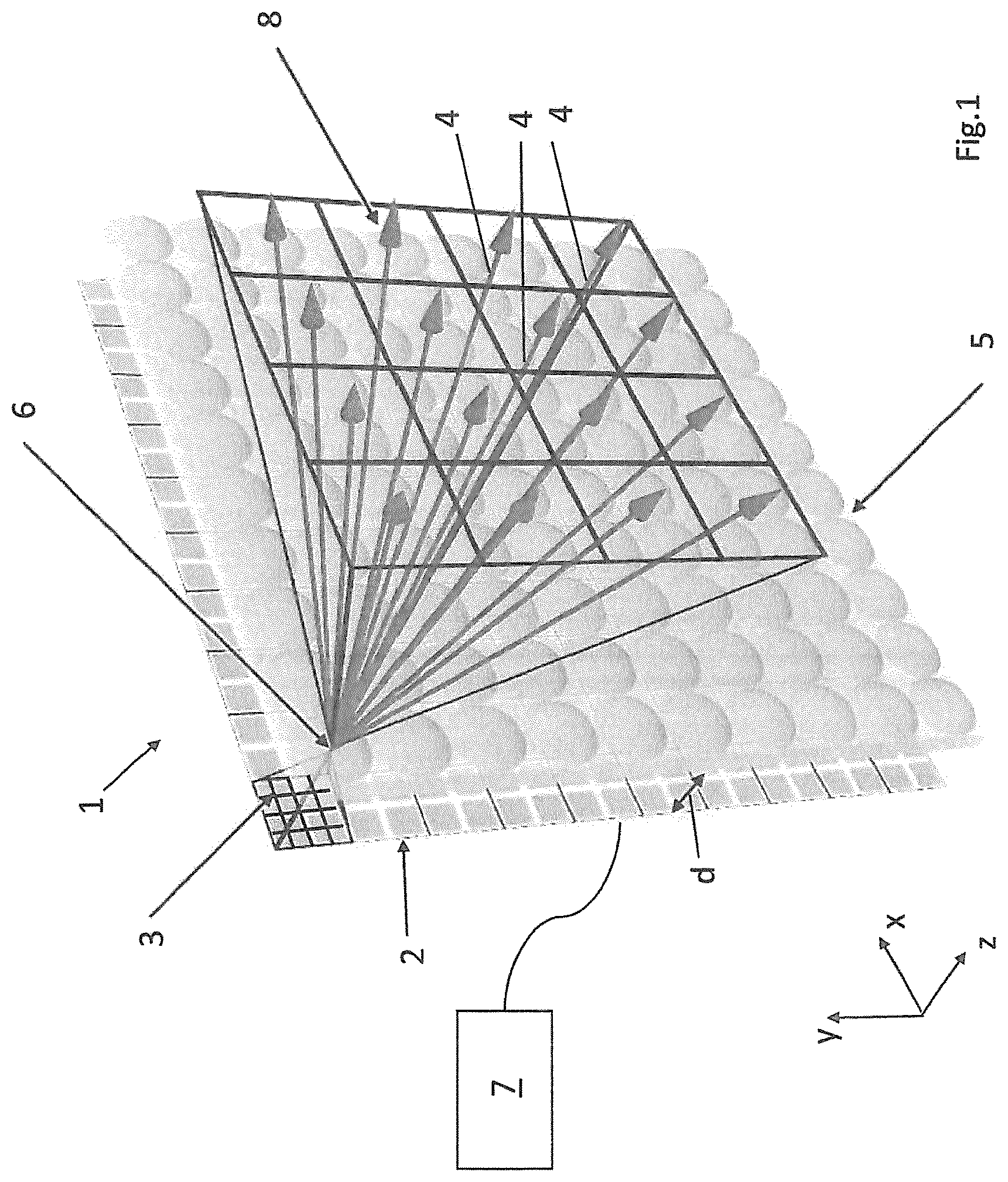 Patent US12422335 Figure 1 – Calibration of a light-field generation device