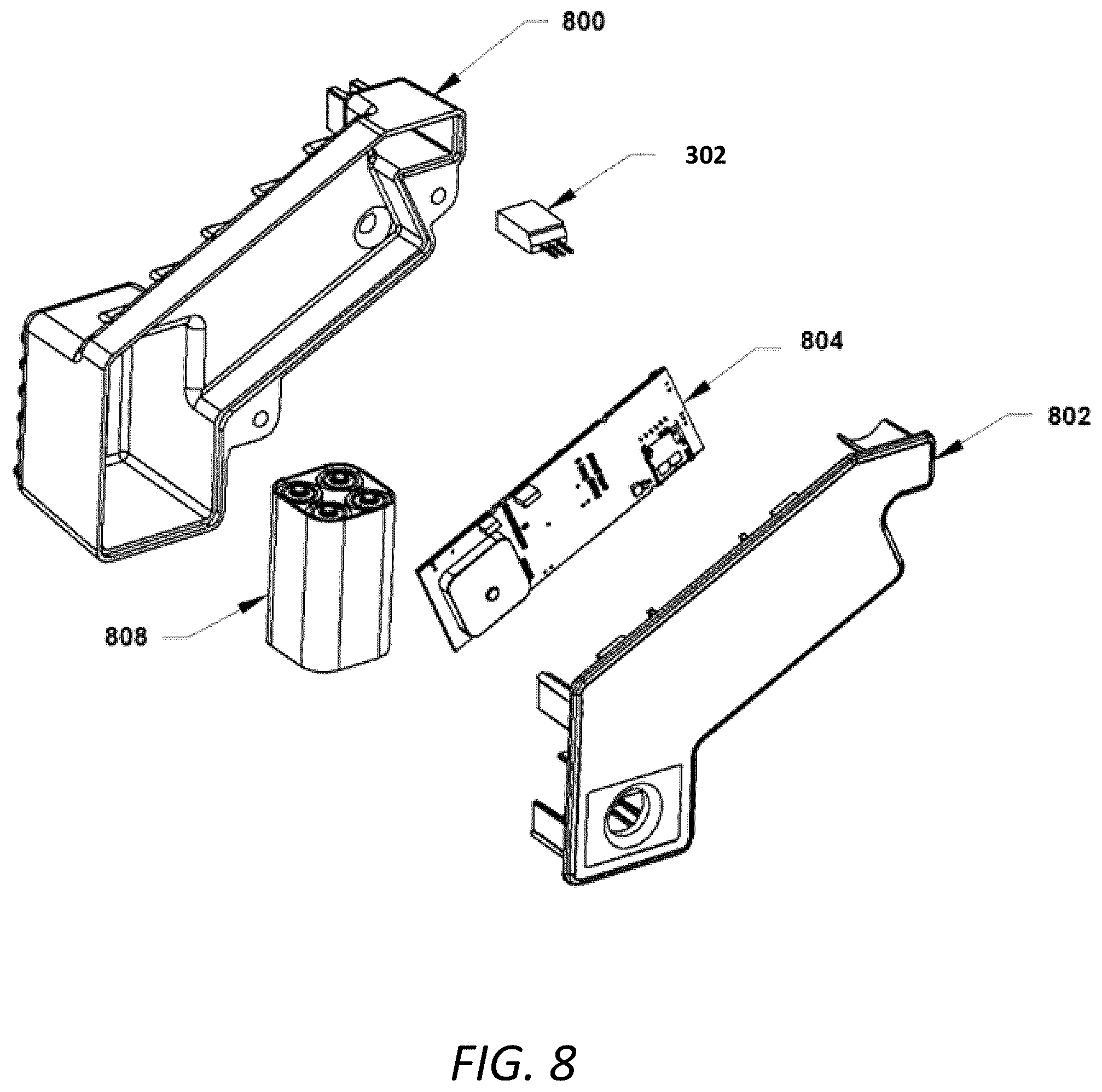 Patent US12422339 Figure 8 – System, method and apparatus for monitoring the health of railcar wheelsets