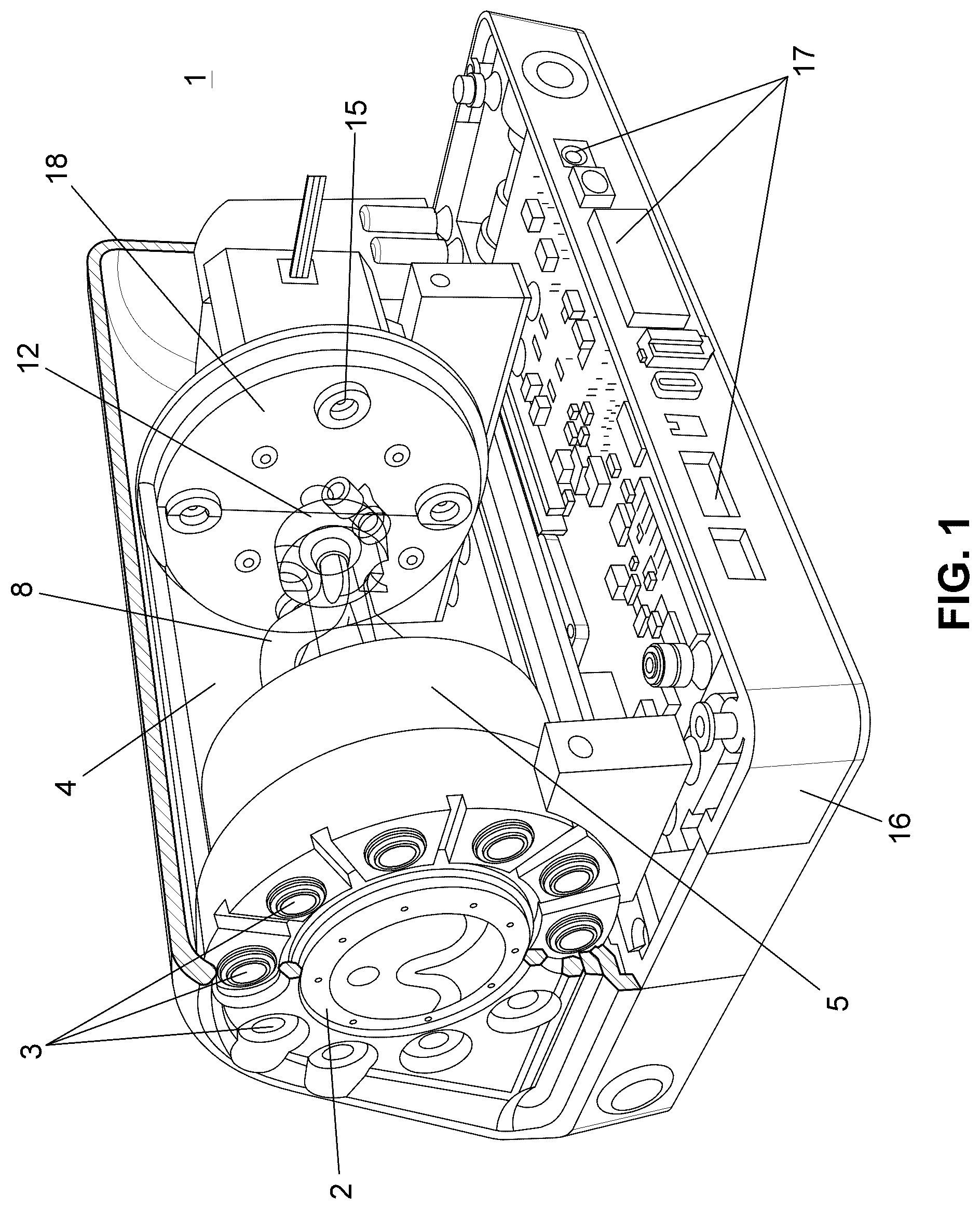 Patent US12422341 Figure 1 – Compact intelligent aerosol and fluid manifold