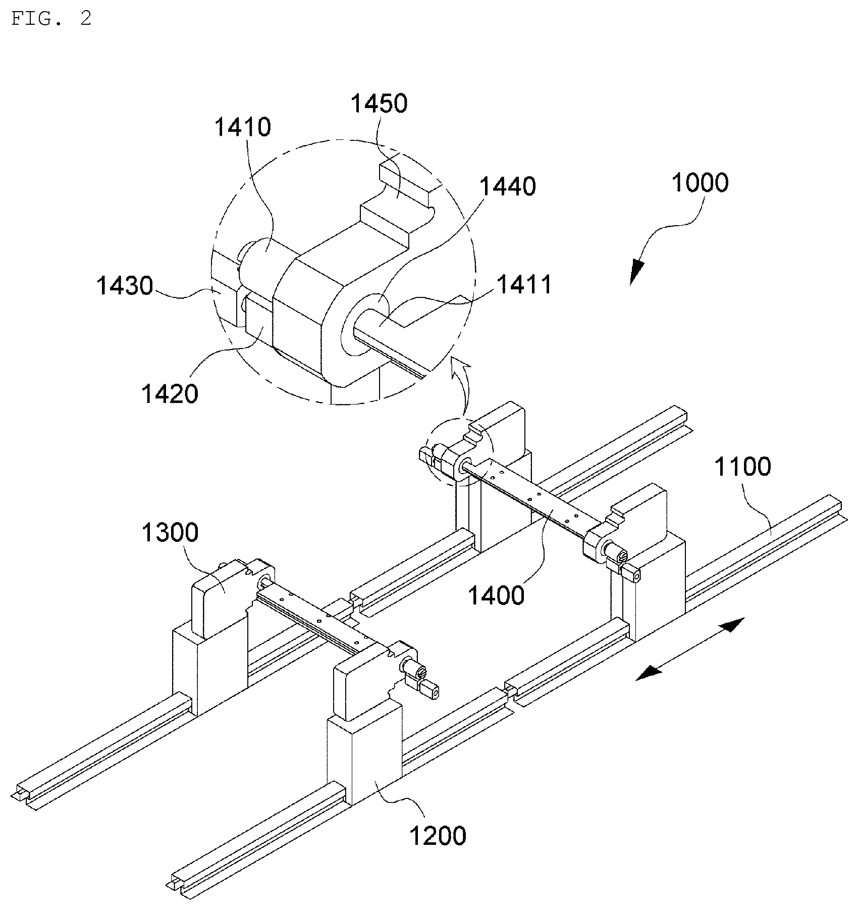 Patent US12422344 Figure 2 – Specimen testing machine