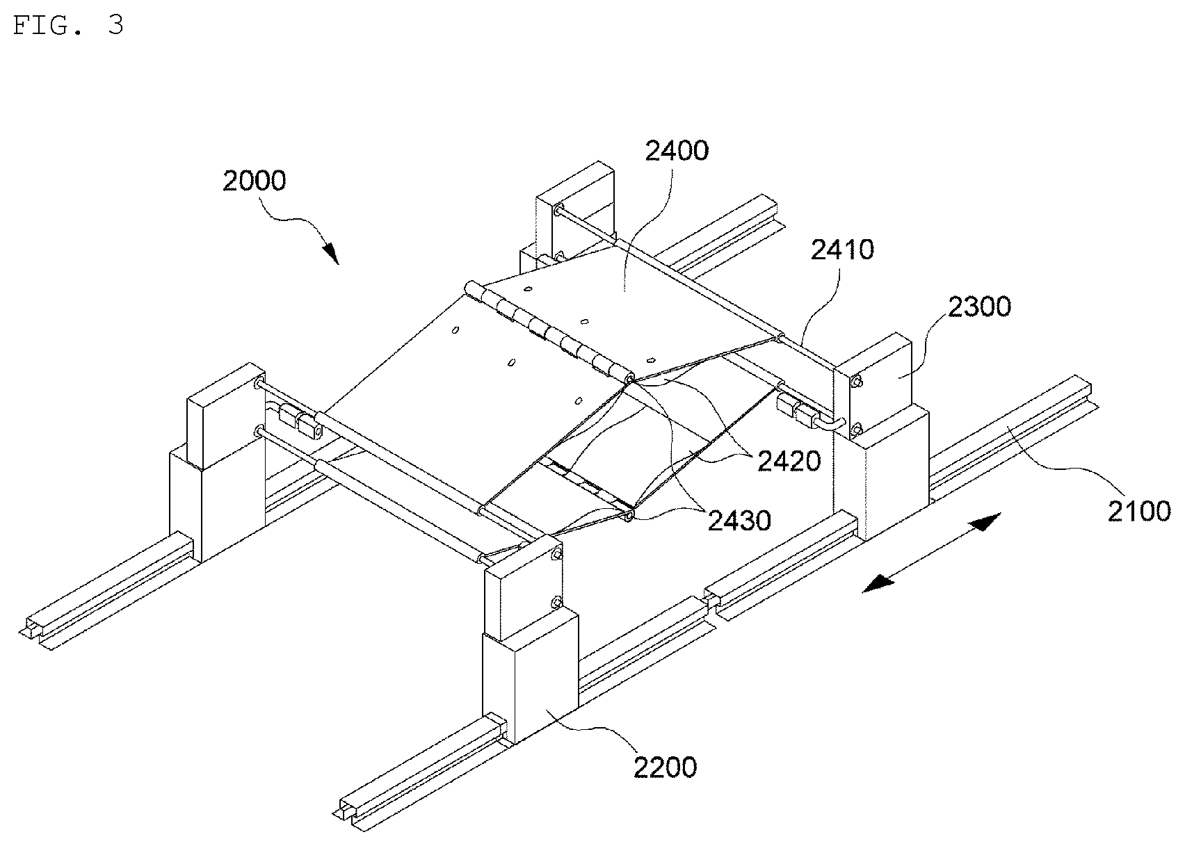 Patent US12422344 Figure 3 – Specimen testing machine