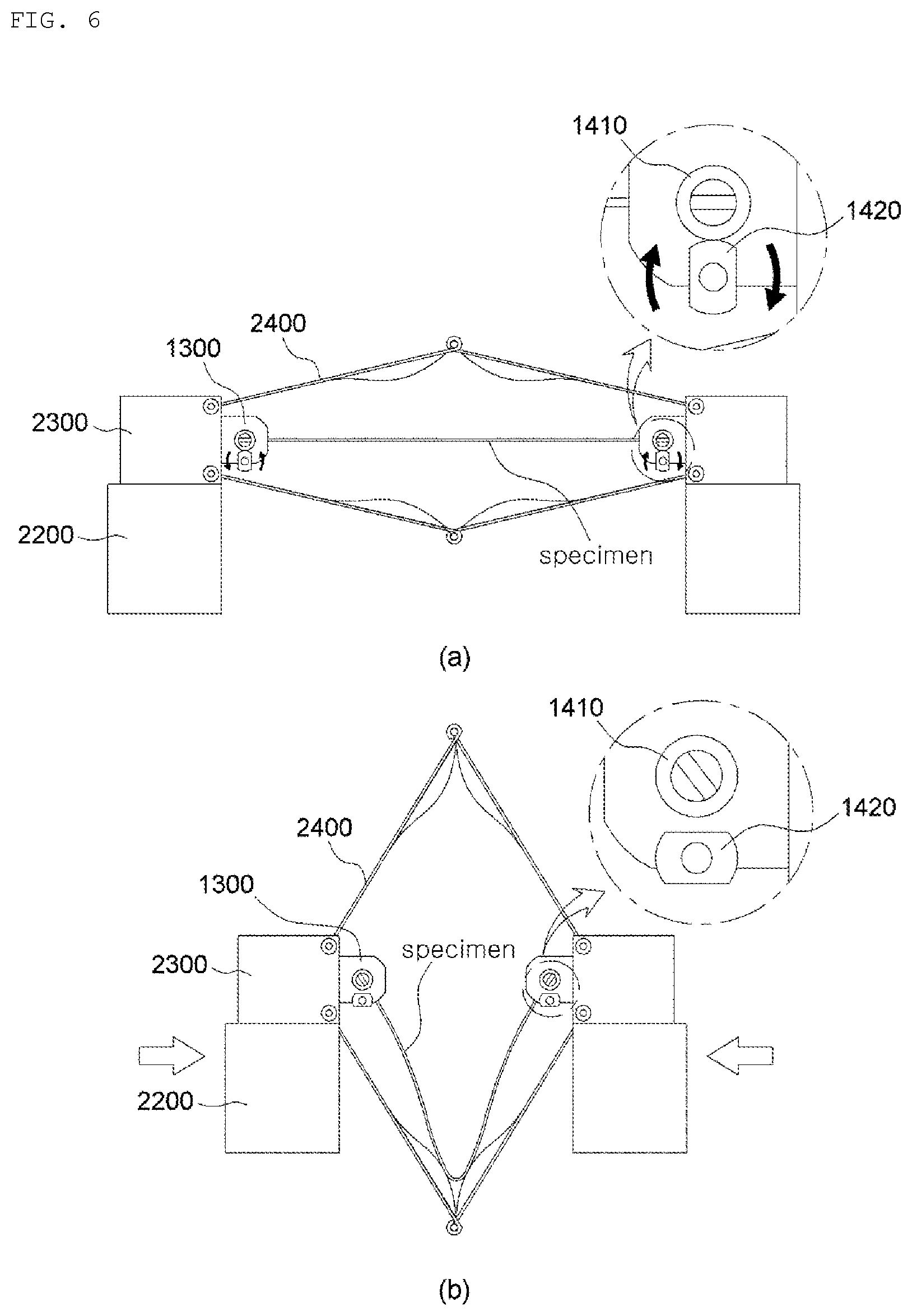 Patent US12422344 Figure 6 – Specimen testing machine