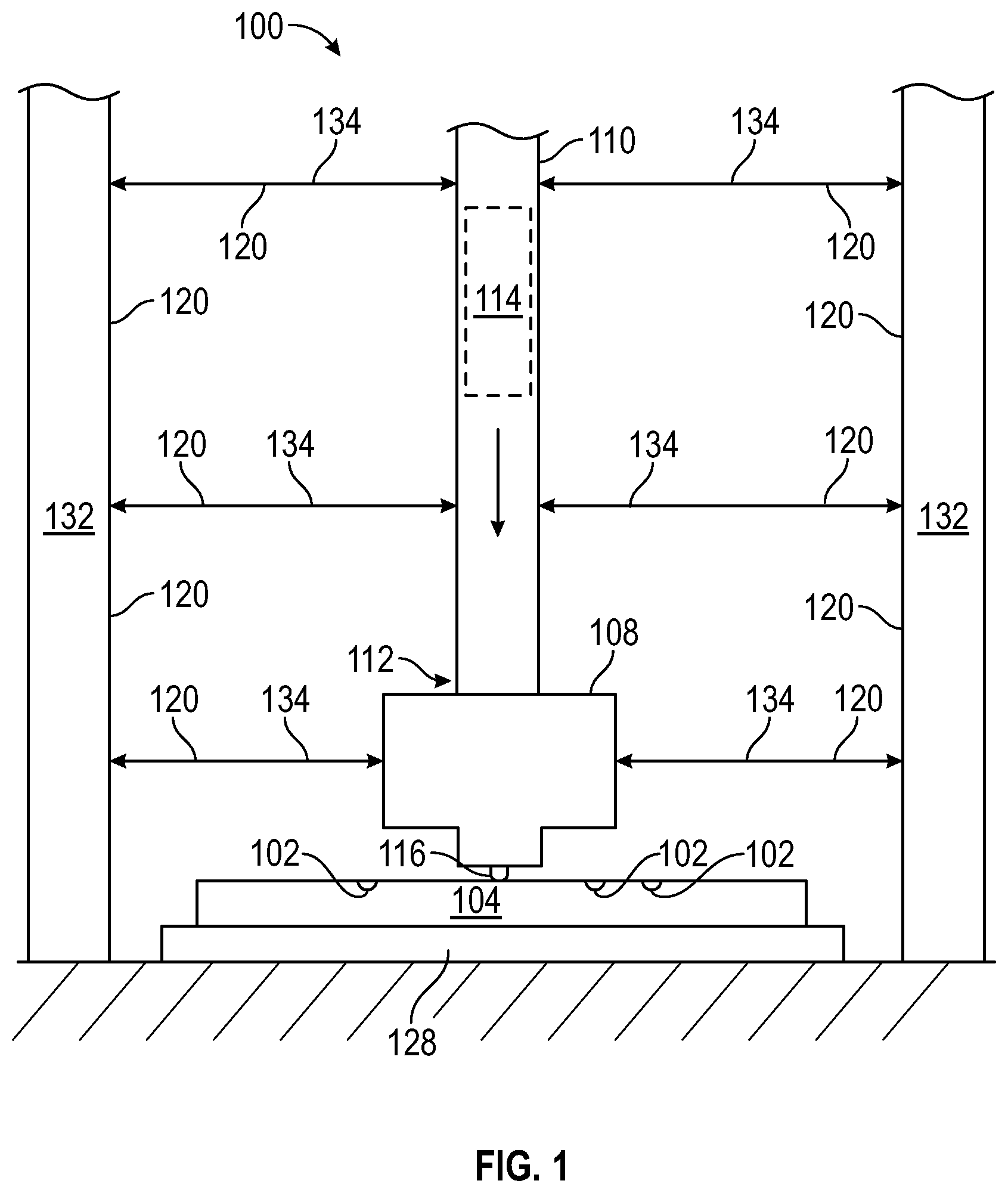 Patent US12422345 Figure 1 – Drop-weight impact damage infliction for a surface or component under test