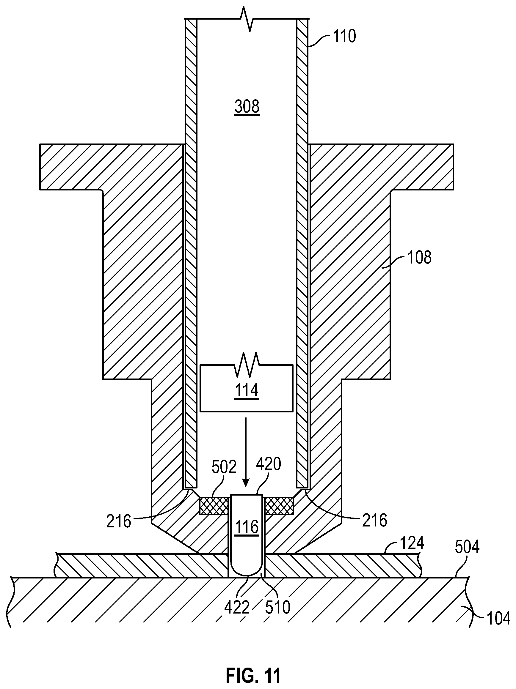 Patent US12422345 Figure 10 – Drop-weight impact damage infliction for a surface or component under test