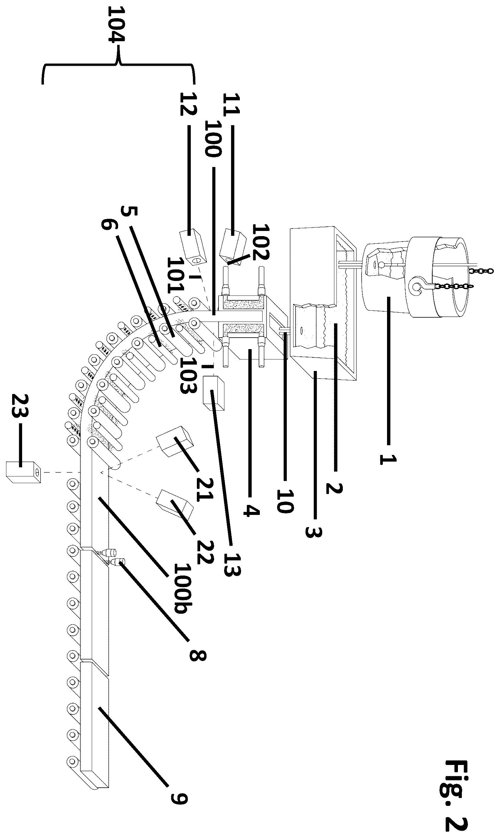 Patent US12422382 Figure 2 – Method and device for the contactless determination of at least one property of an at least partially melted endless strand