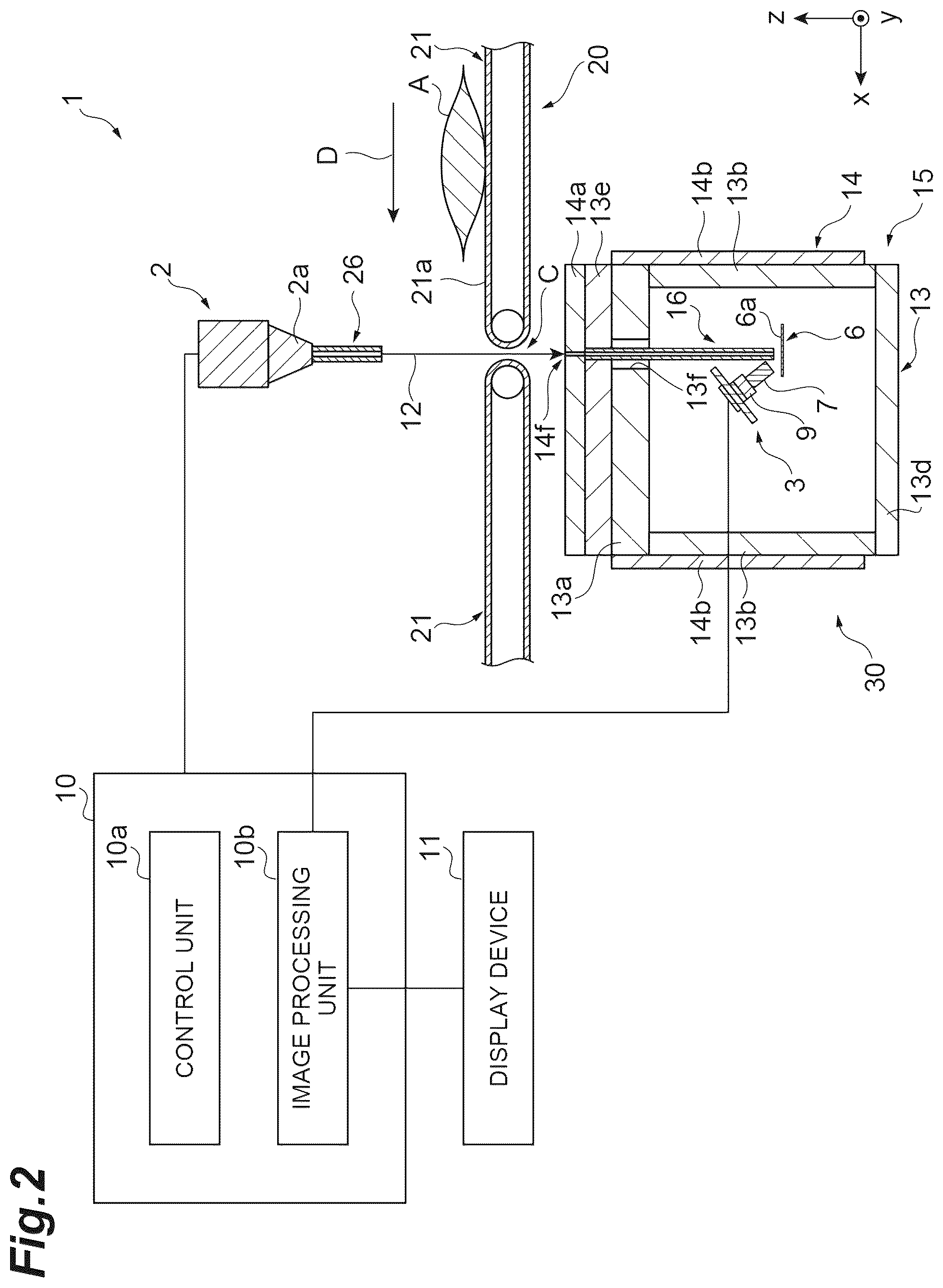 Patent US12422383 Figure 2 – Imaging unit, radiological image acquisition system, and radiological image acquisition method