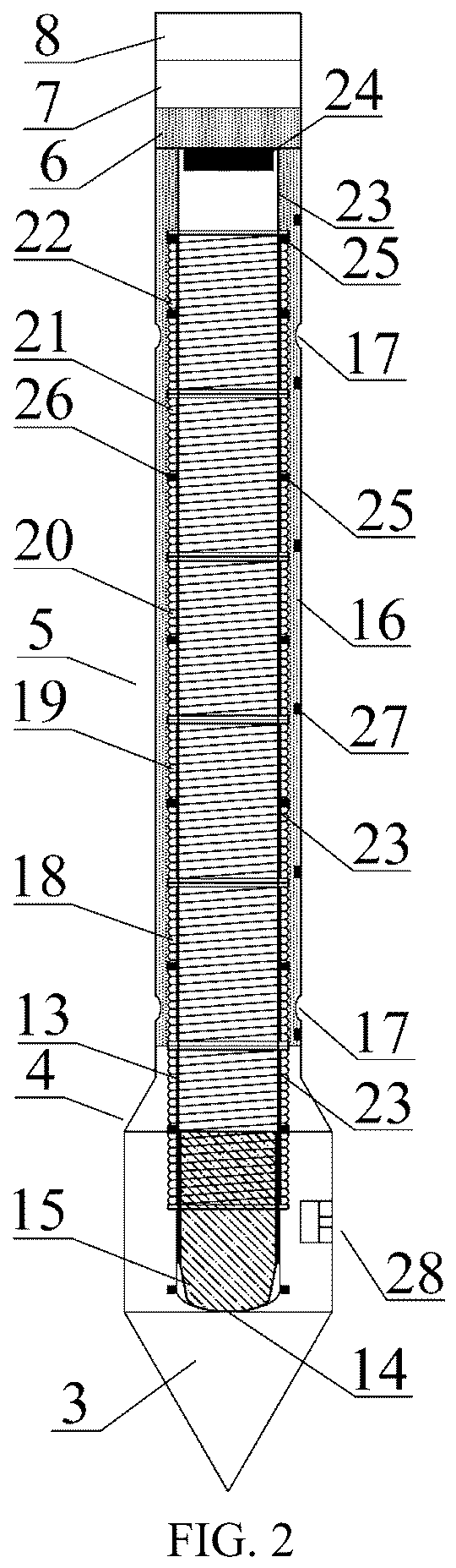 Patent US12422389 Figure 2 – Star infiltration device, and method of measuring gravitational acceleration and soil-bearing capacity of a star