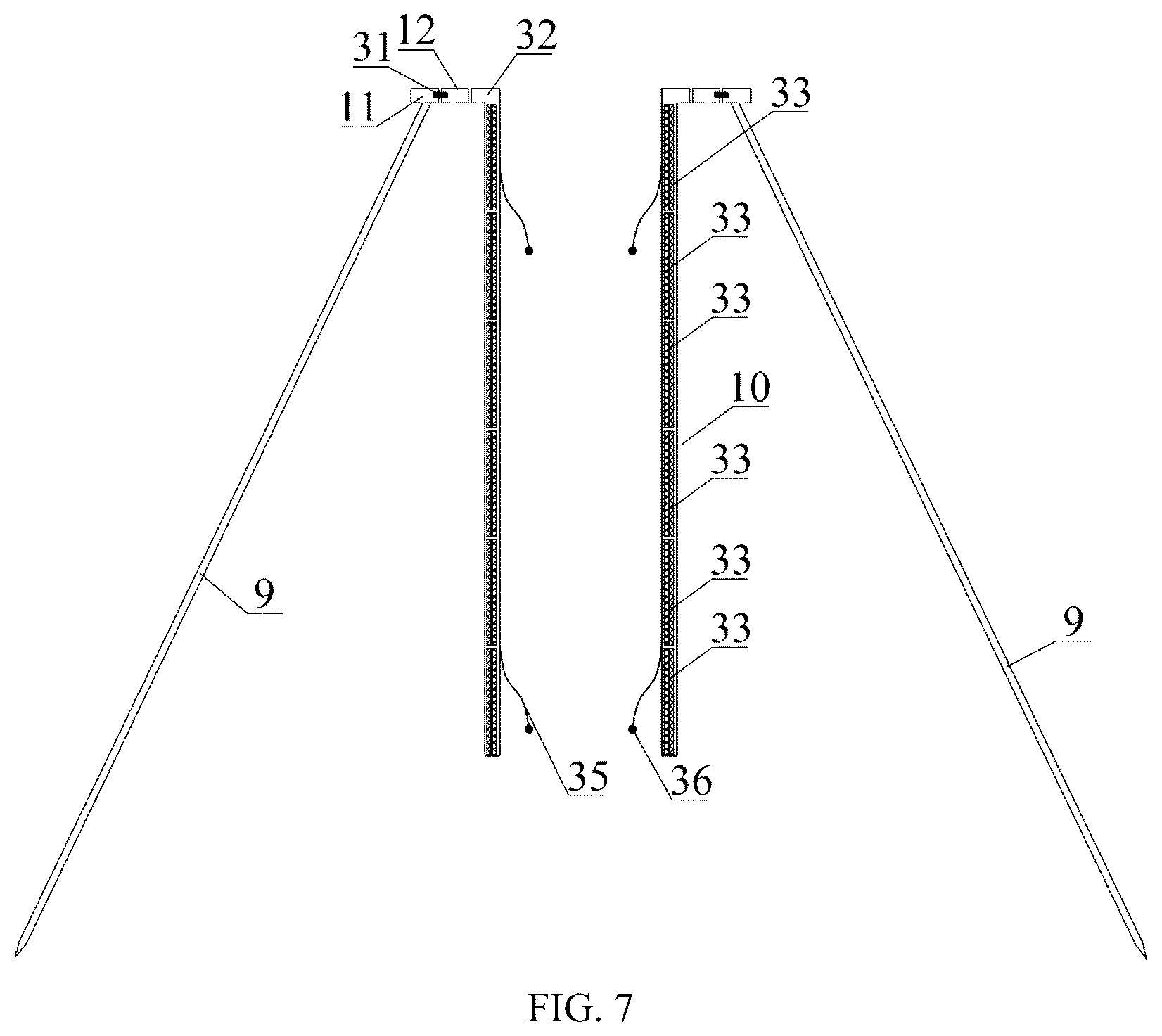 Patent US12422389 Figure 7 – Star infiltration device, and method of measuring gravitational acceleration and soil-bearing capacity of a star
