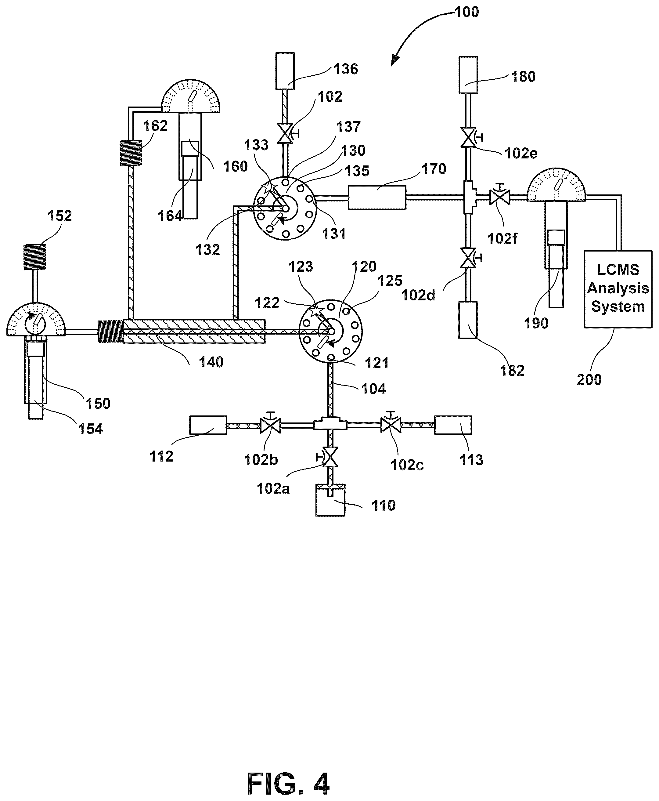 Patent US12422413 Figure 4 – Automated sample handling system for liquid chromatography-mass spectrometry