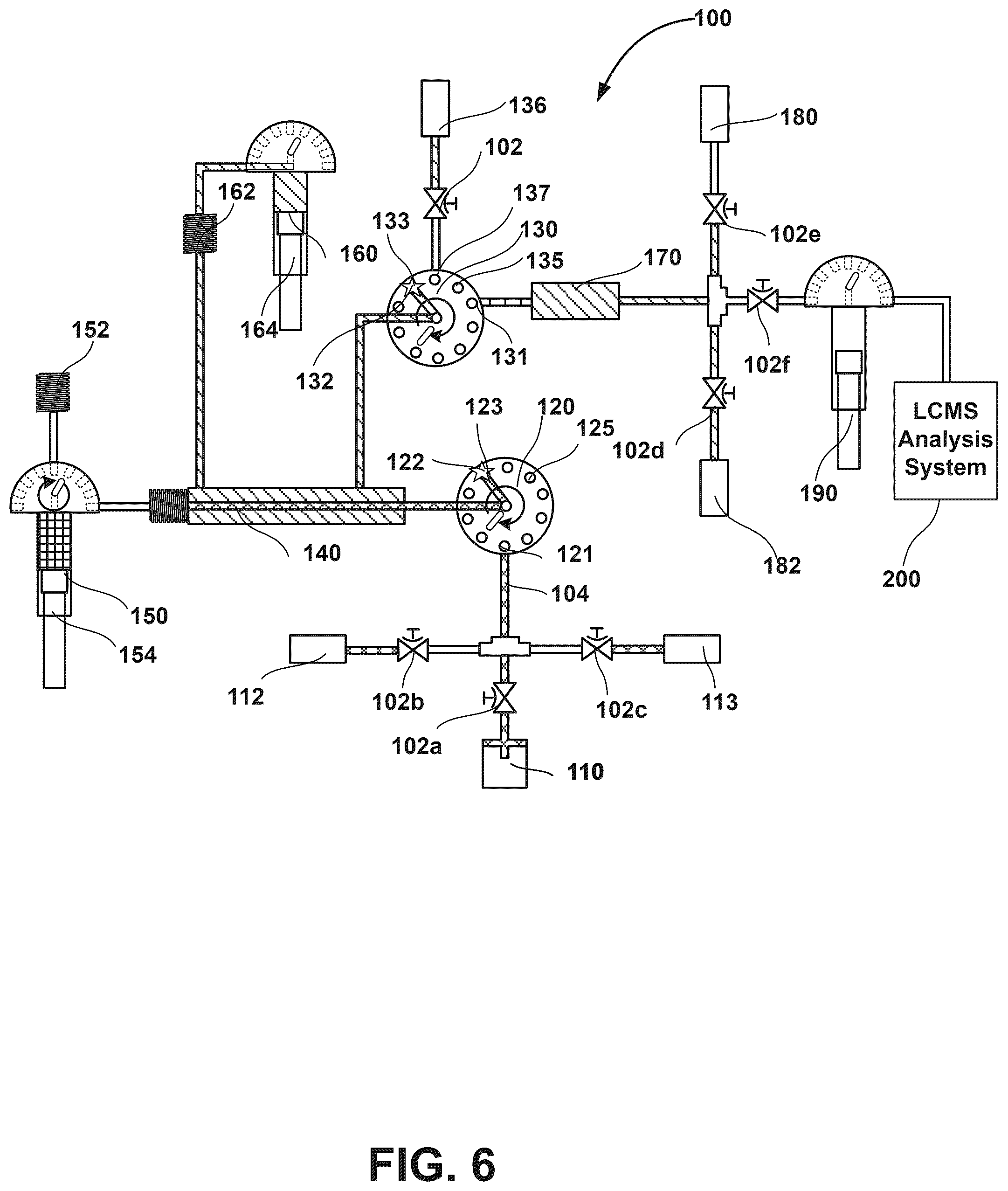 Patent US12422413 Figure 6 – Automated sample handling system for liquid chromatography-mass spectrometry