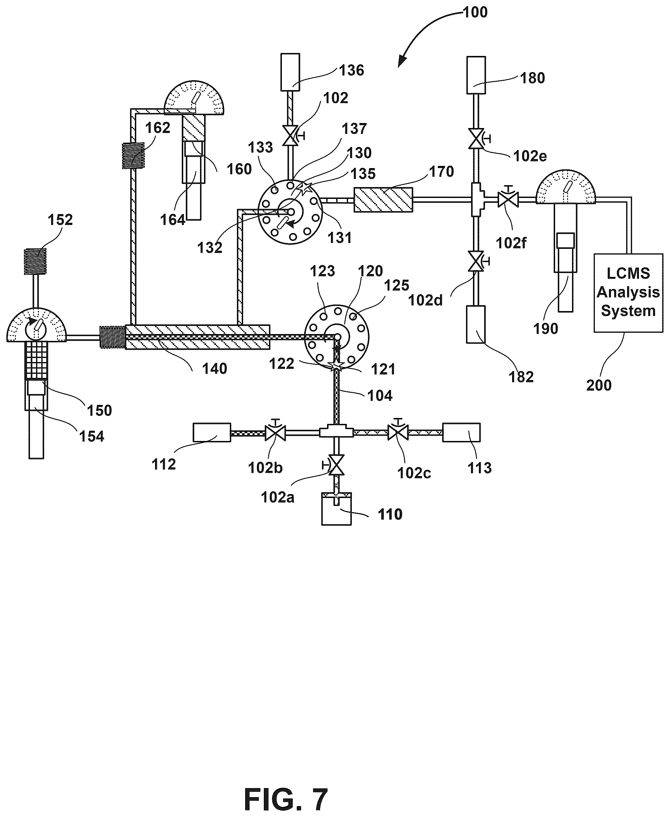 Patent US12422413 Figure 7 – Automated sample handling system for liquid chromatography-mass spectrometry