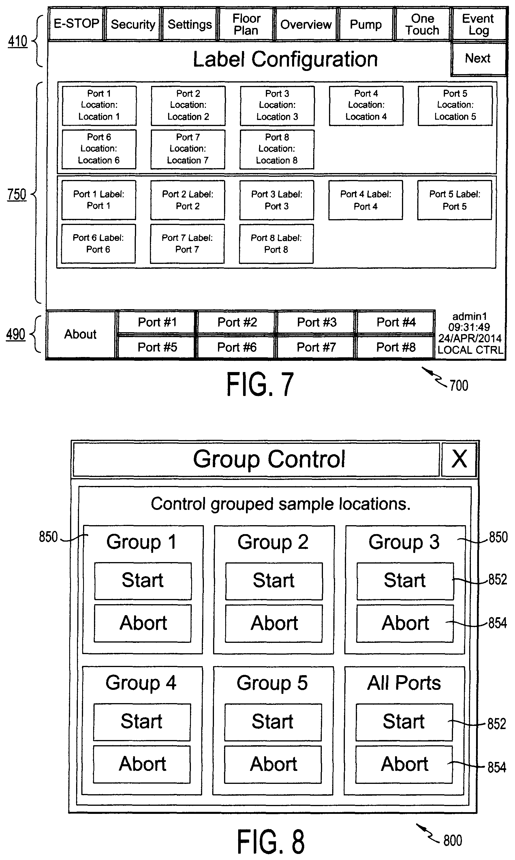 Patent US12422420 Figure 4 – Programmable logic controller-based system and user interface for air sampling in controlled environments