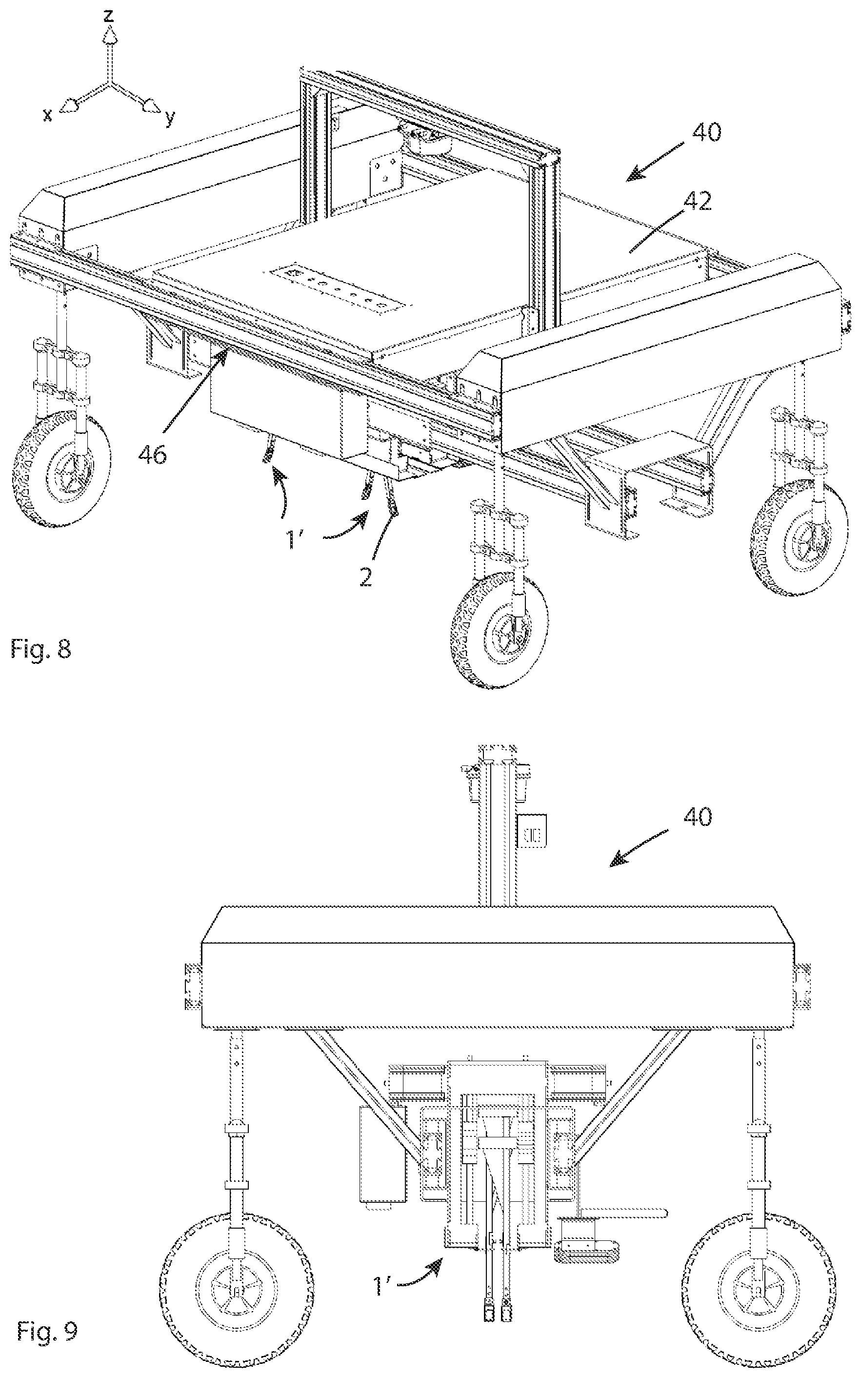 Patent US12422436 Figure 4 – Weeding mechanism and a weeding vehicle including the weeding mechanism