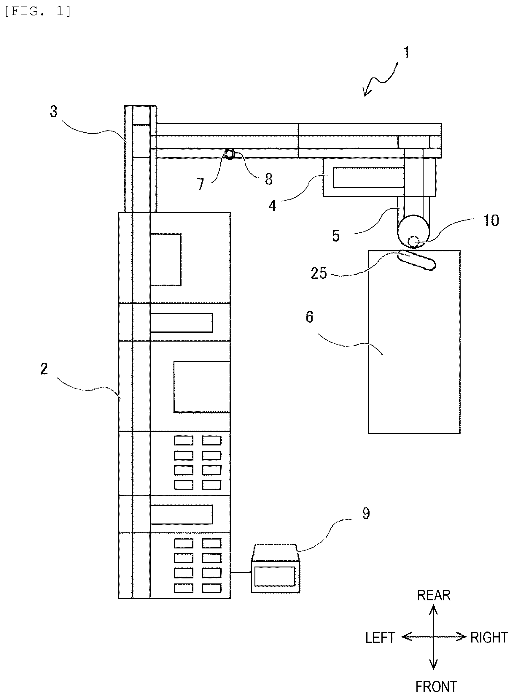 Patent US12422447 Figure 1 – Connection device and automated system for inspecting specimen