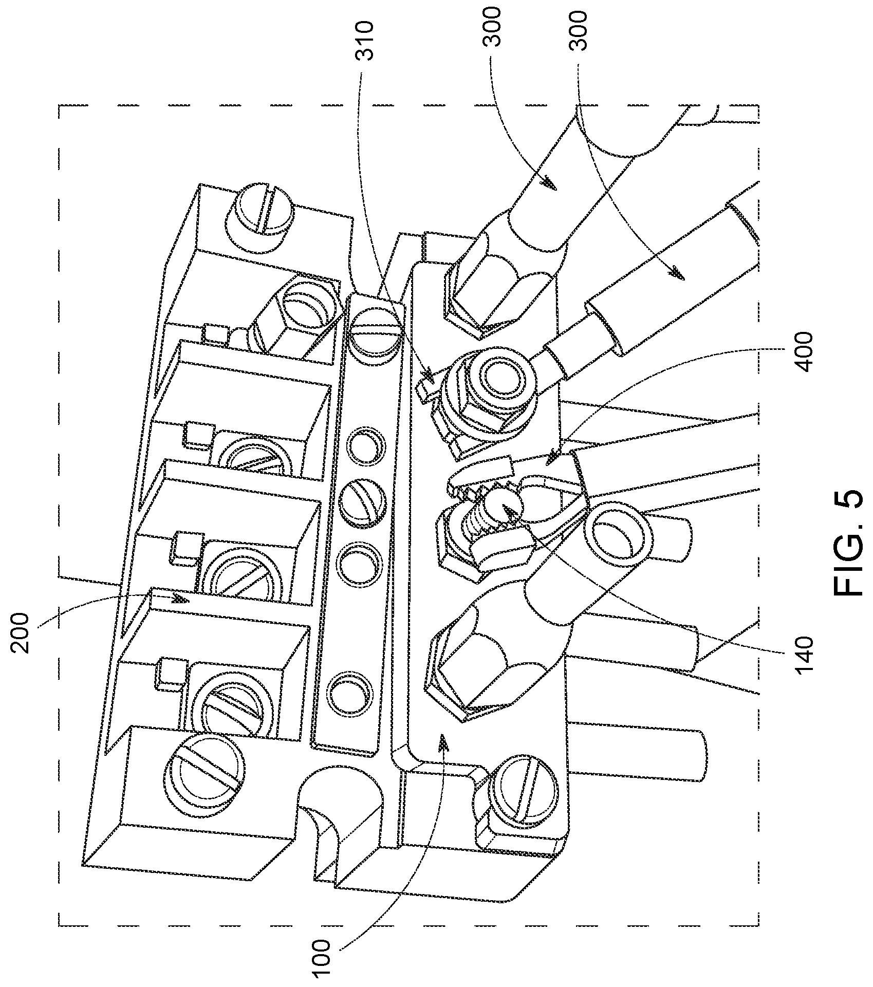 Patent US12422454 Figure 5 – Terminal block test adapter