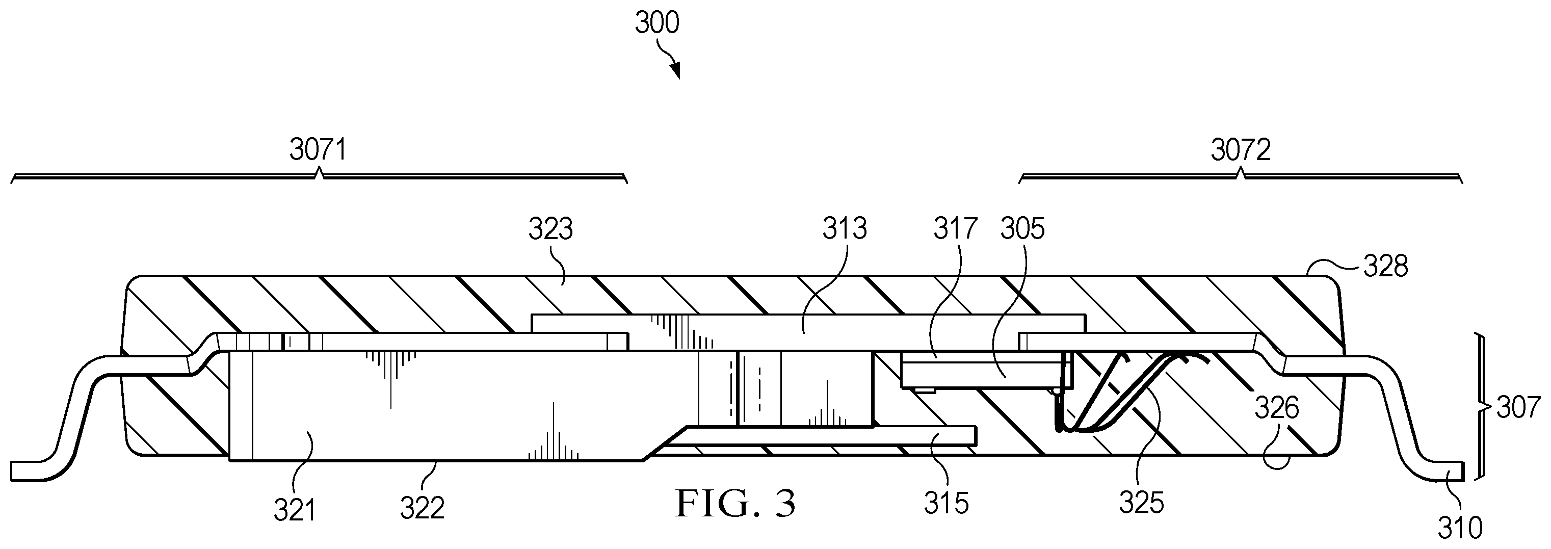 Patent US12422459 Figure 4 – Semiconductor device package with internal magnetic shield for hall sensor