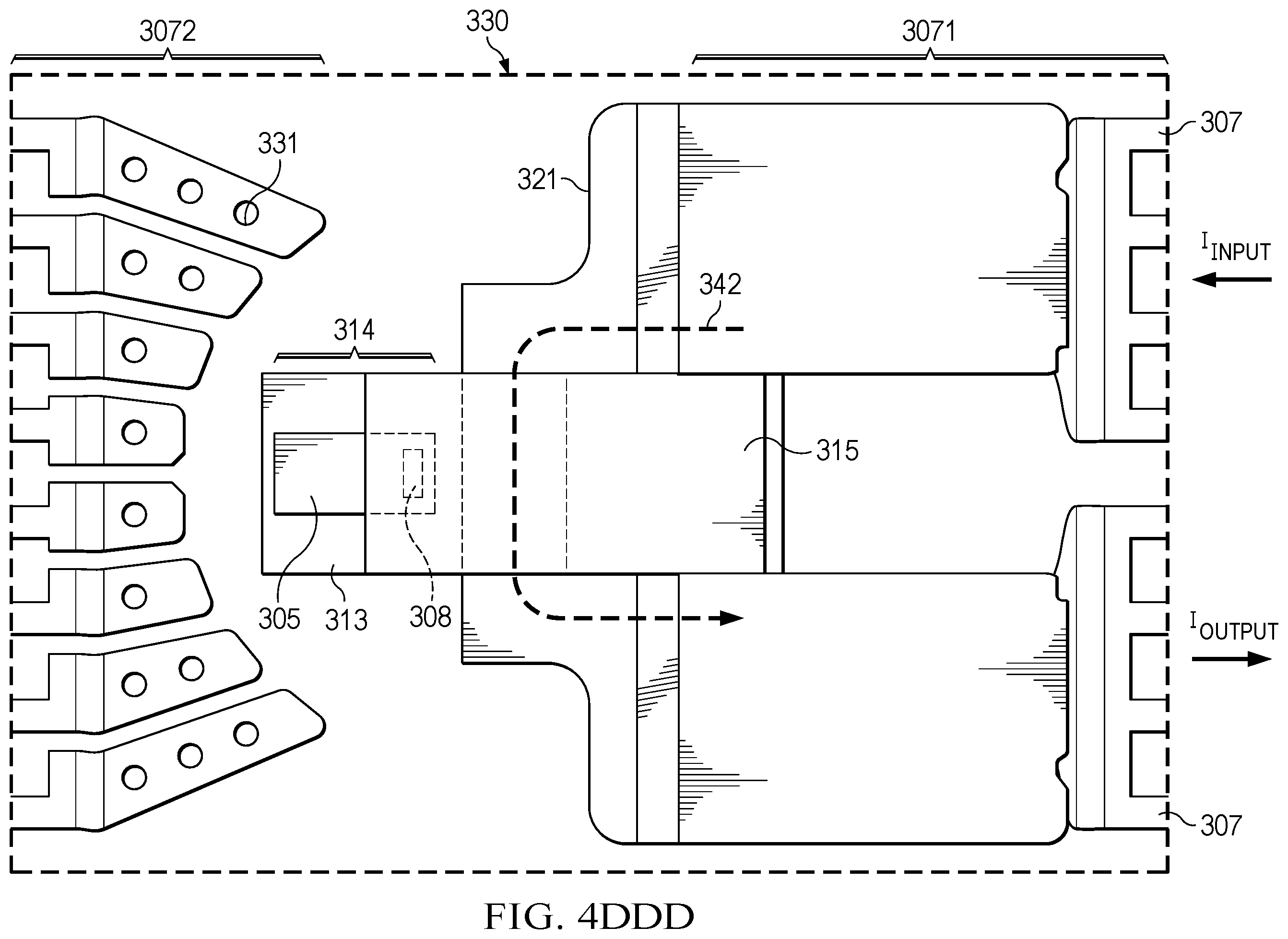 Patent US12422459 Figure 13 – Semiconductor device package with internal magnetic shield for hall sensor