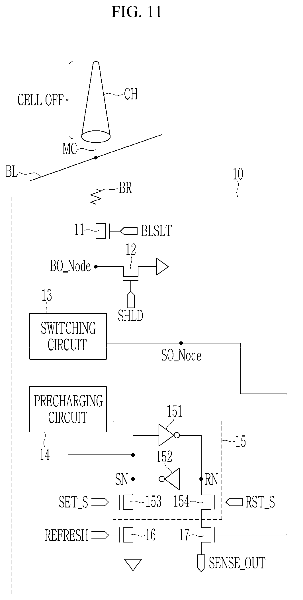 Patent US12422466 Figure 11 – Bonding quality test method, bonding quality test circuit, and memory device including bonding quality test circuit