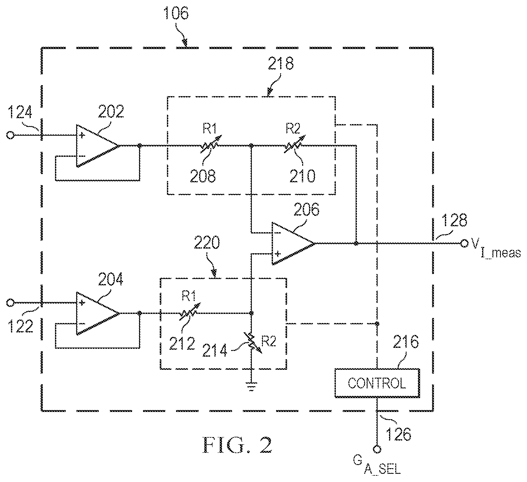 Patent US12422474 Figure 2 – Force/measure current gain trimming