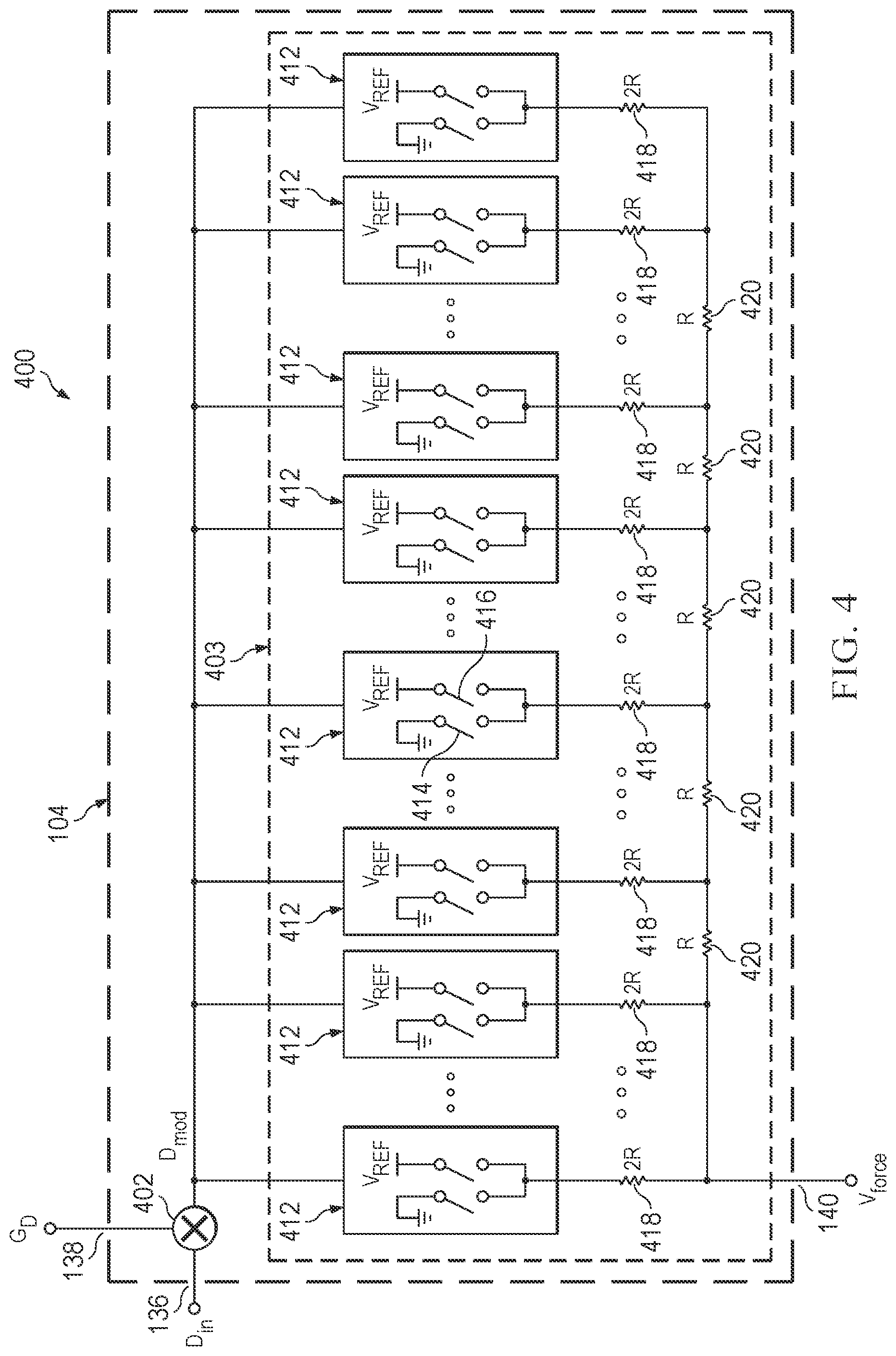 Patent US12422474 Figure 4 – Force/measure current gain trimming