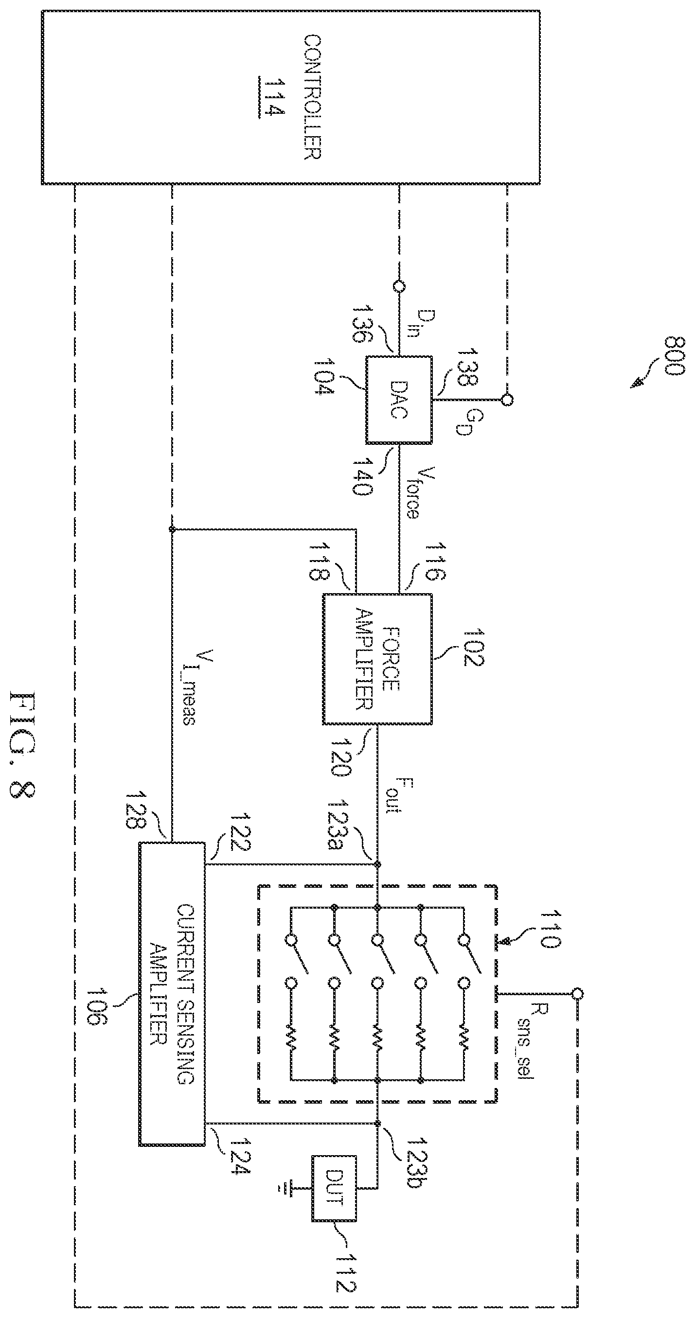 Patent US12422474 Figure 7 – Force/measure current gain trimming