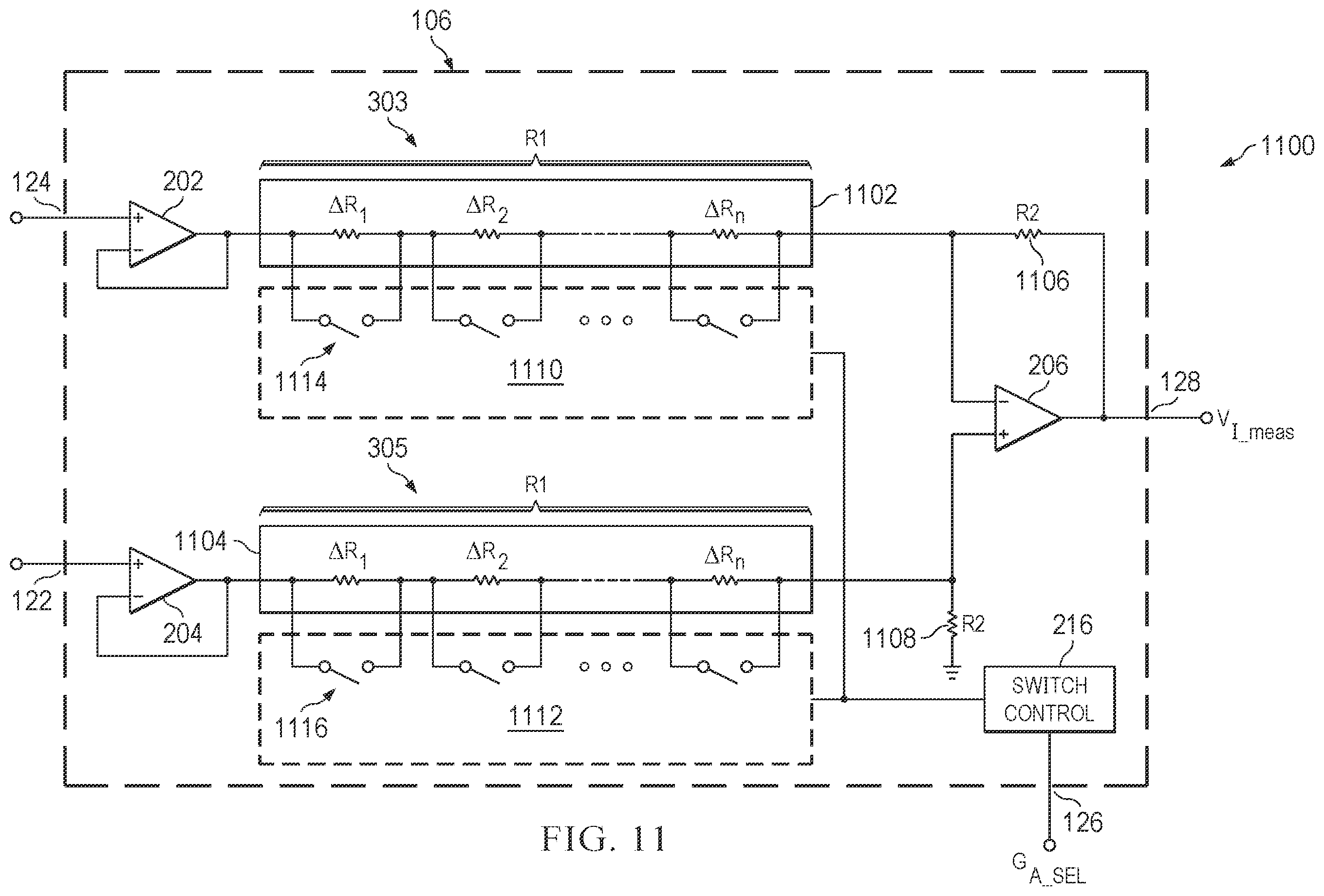 Patent US12422474 Figure 10 – Force/measure current gain trimming