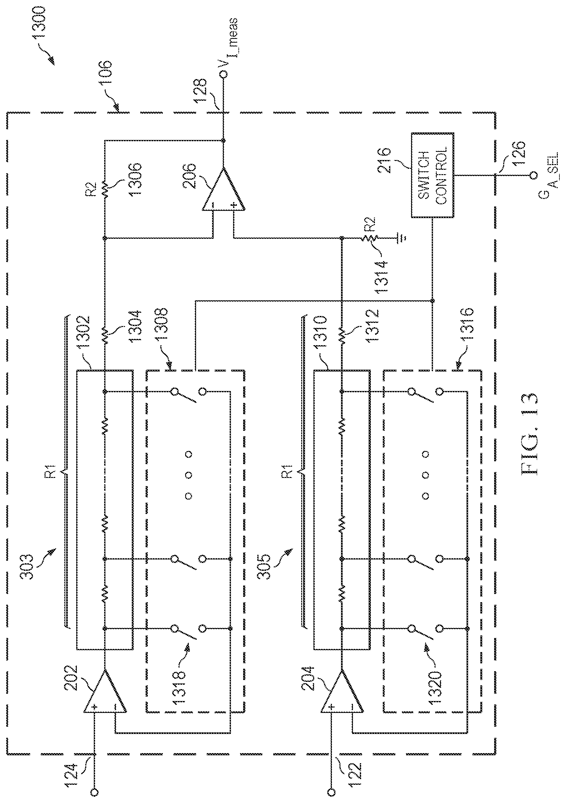 Patent US12422474 Figure 12 – Force/measure current gain trimming