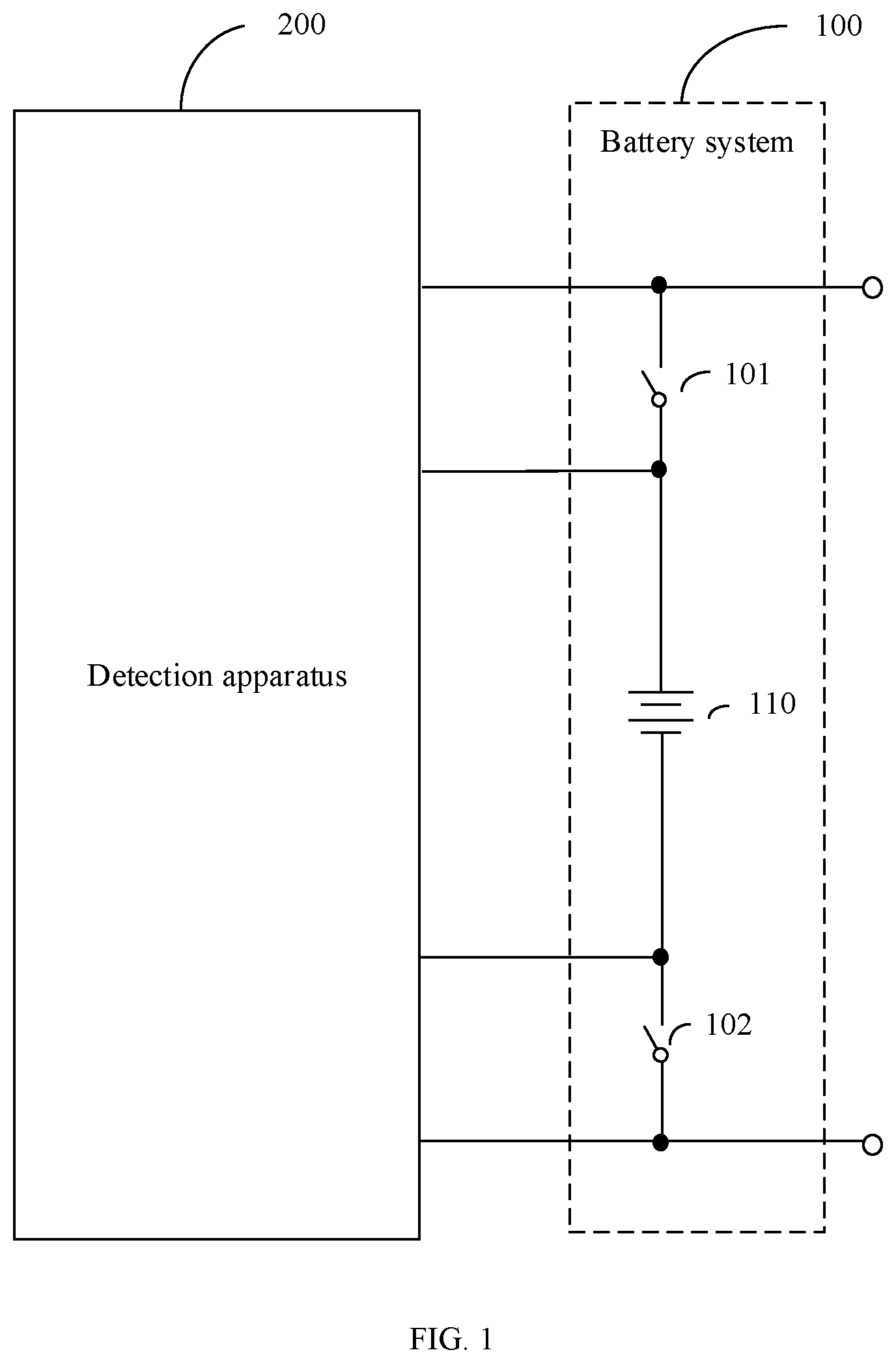 Patent US12422487 Figure 1 – Detection method and apparatus for battery system
