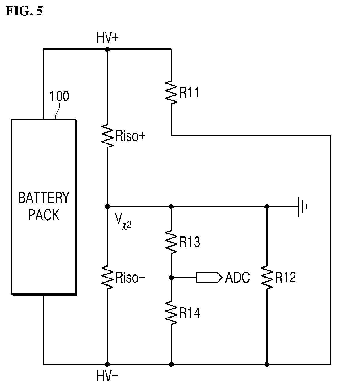 Patent US12422493 Figure 5 – Insulation resistance measuring device