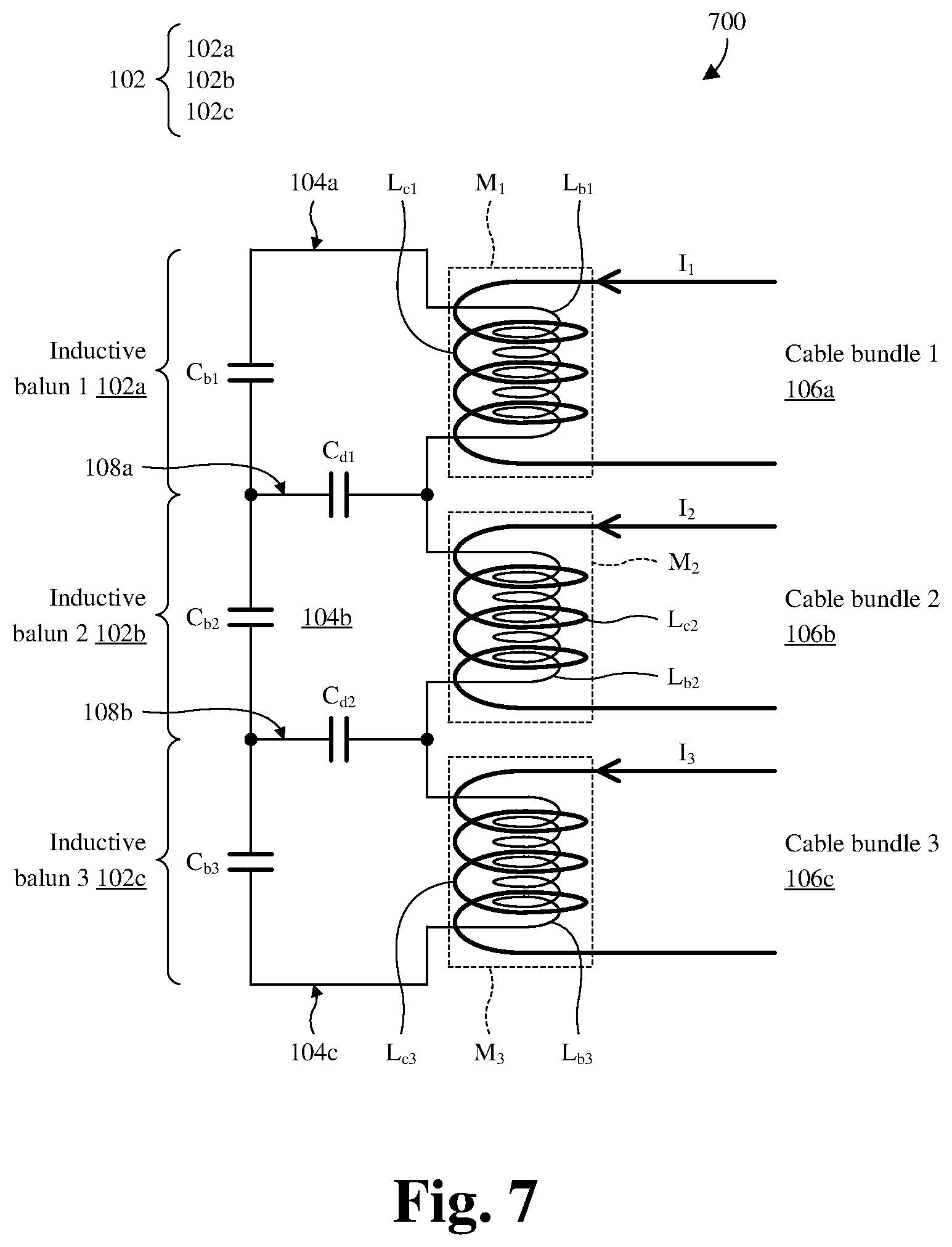 Patent US12422509 Figure 5 – Balun package comprising multiple inductive baluns for an MRI RF coil