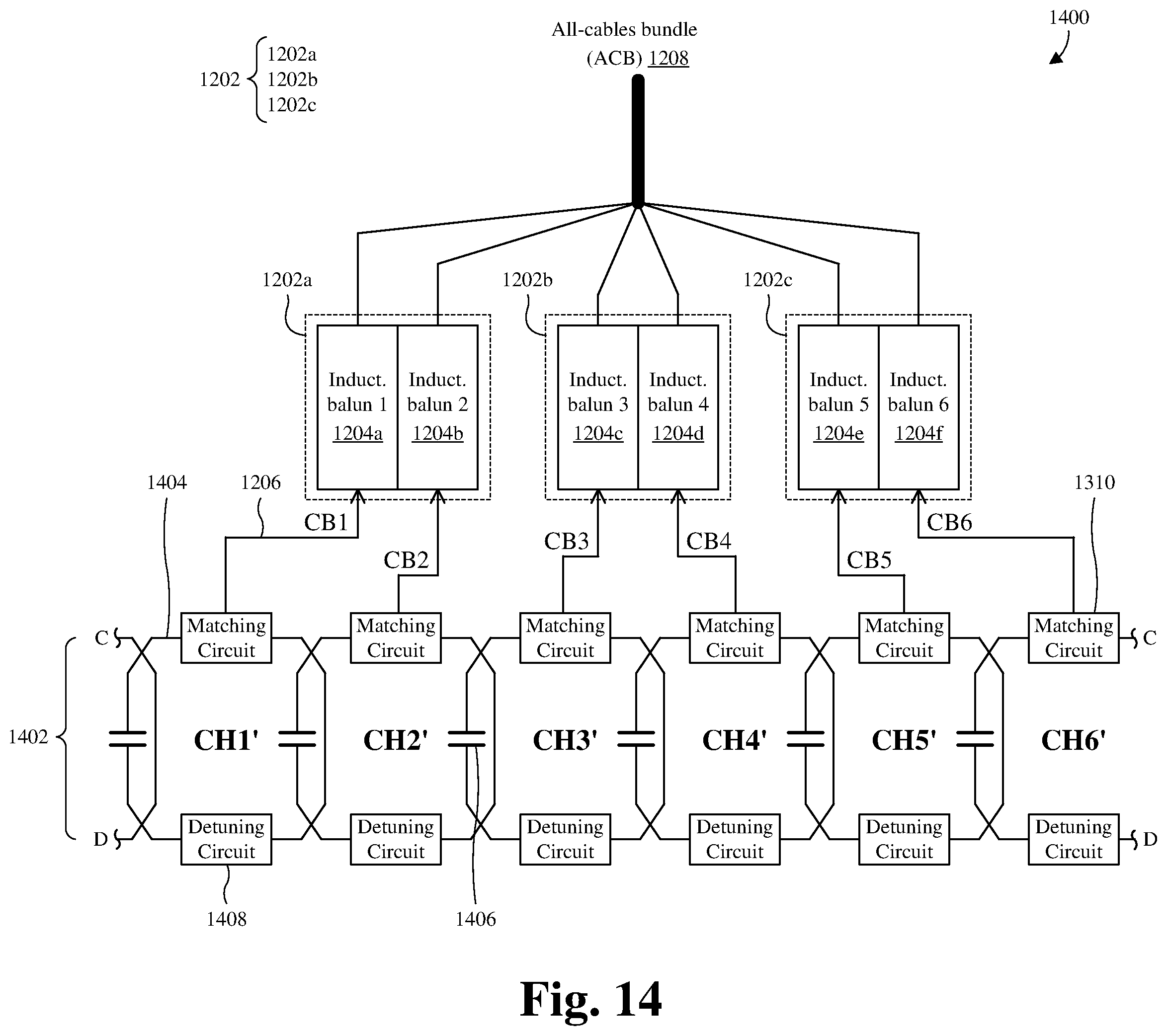 Patent US12422509 Figure 10 – Balun package comprising multiple inductive baluns for an MRI RF coil