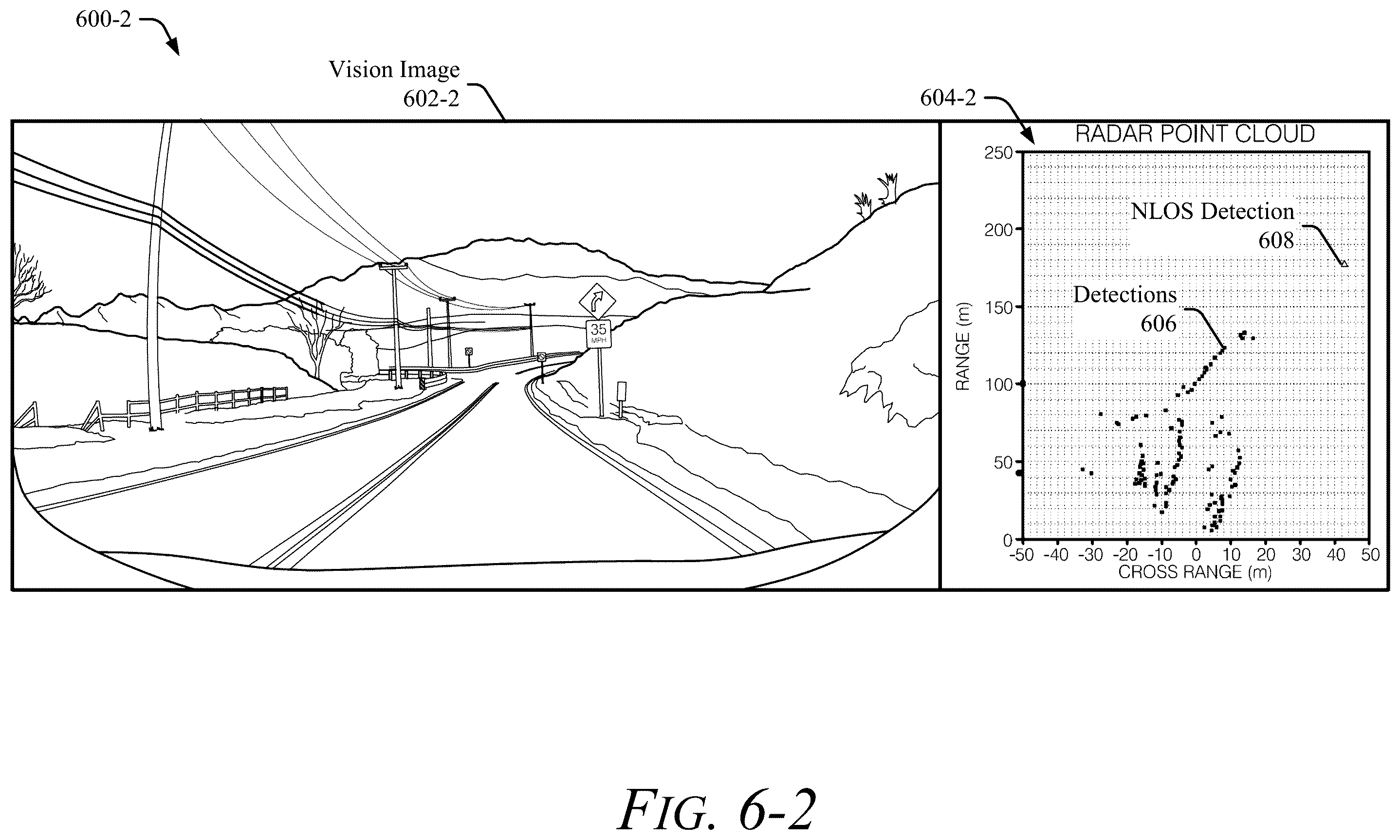 Patent US12422545 Figure 7 – Detection and localization of non-line-of-sight objects using multipath radar reflections and map data