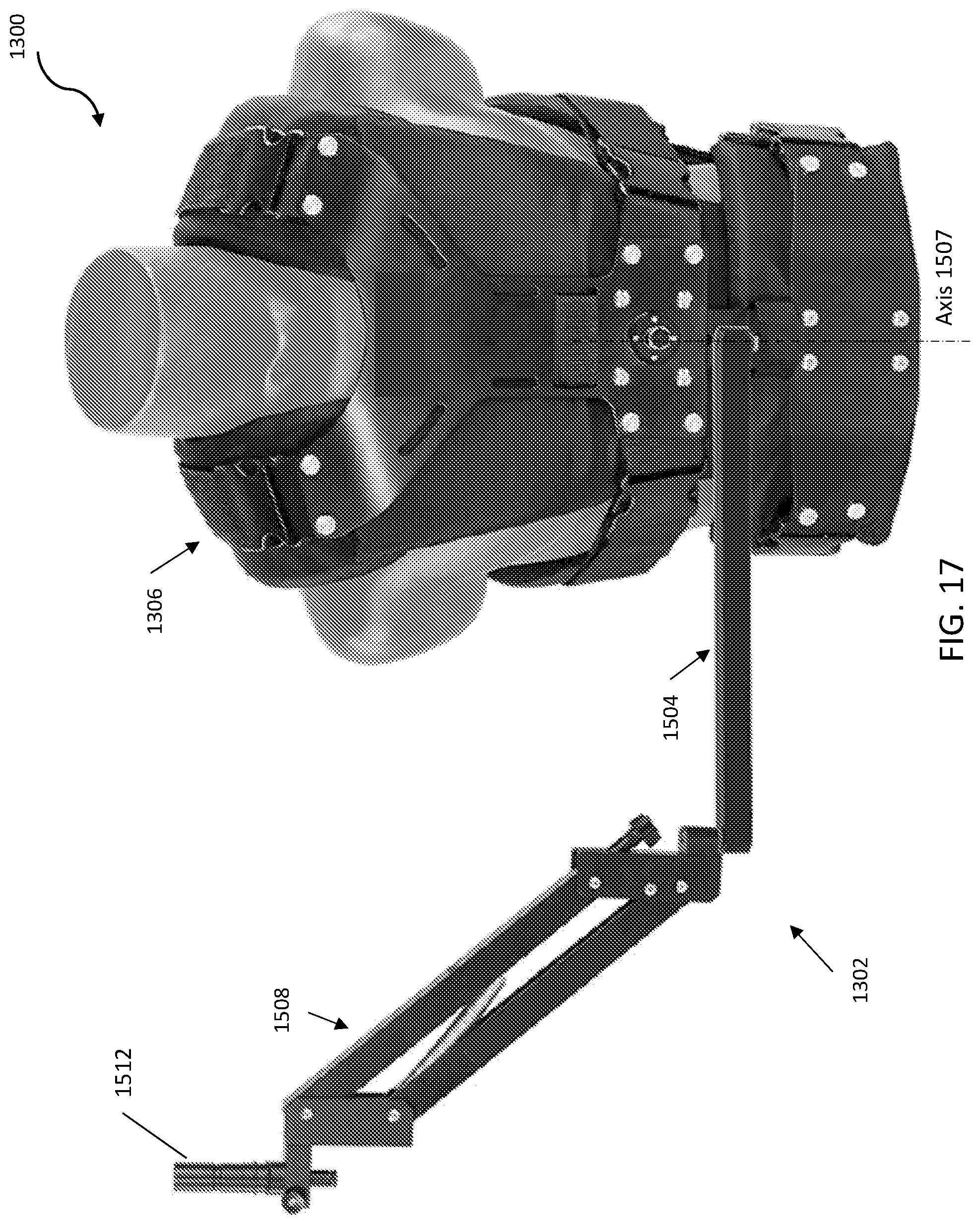 Patent US12422556 Figure 15 – Support system for mobile coordinate scanner