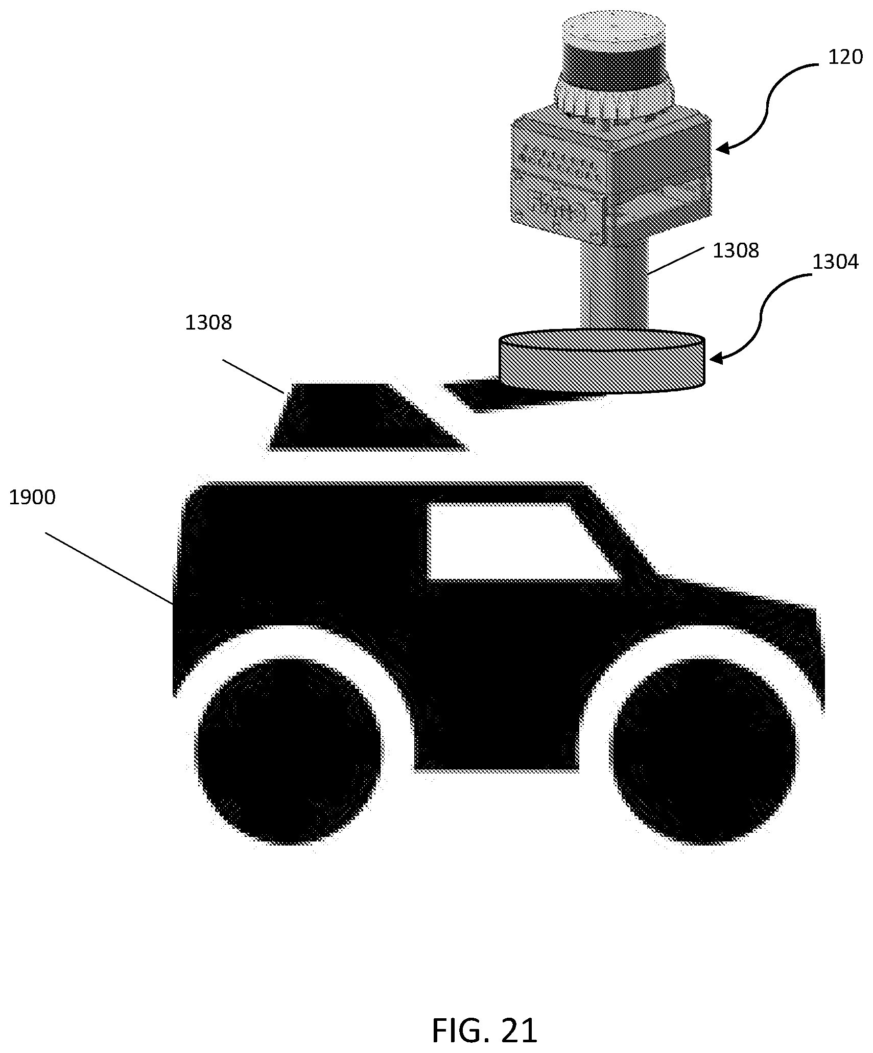 Patent US12422556 Figure 19 – Support system for mobile coordinate scanner
