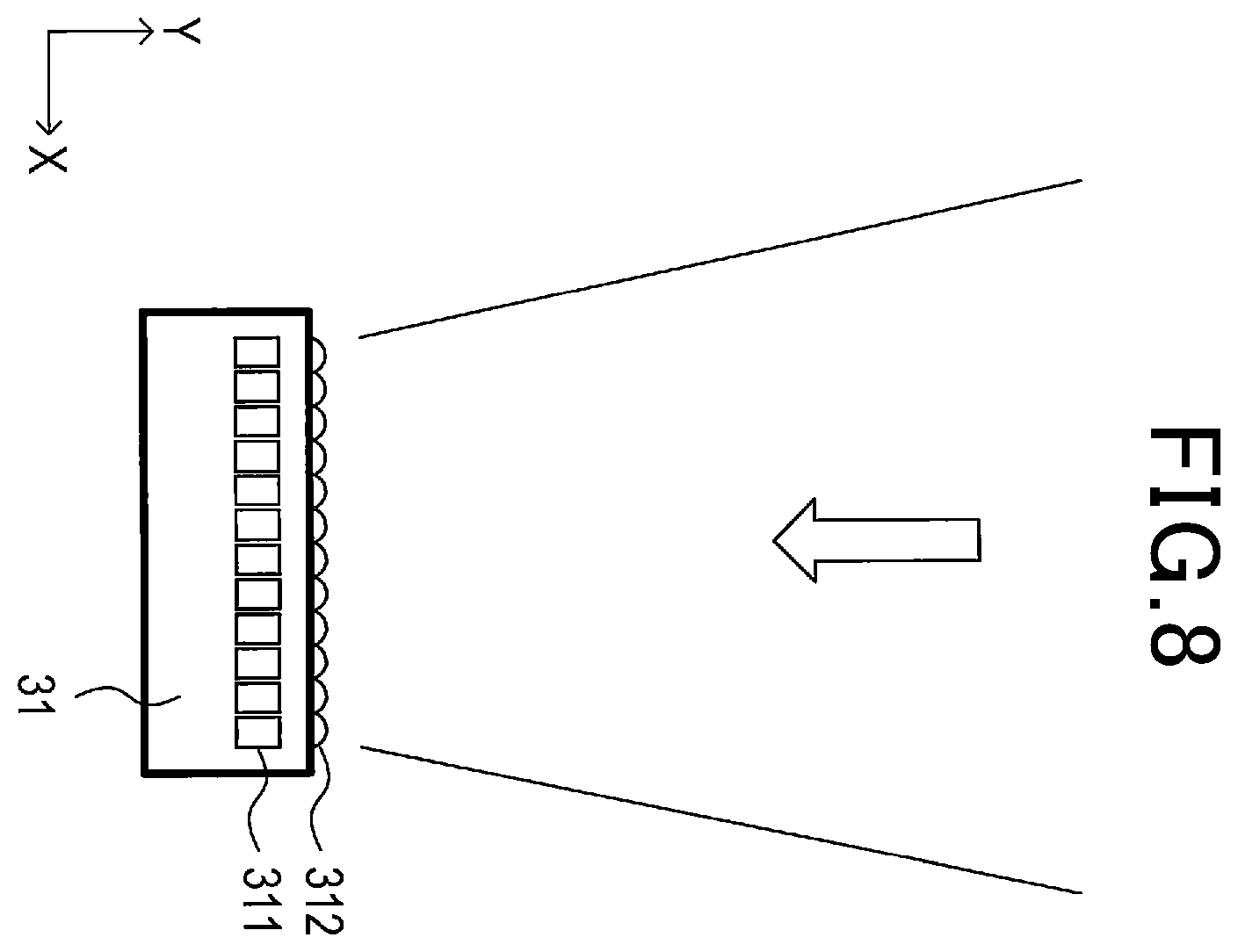 Patent US12422559 Figure 8 – Ranging device with improved sensitivity