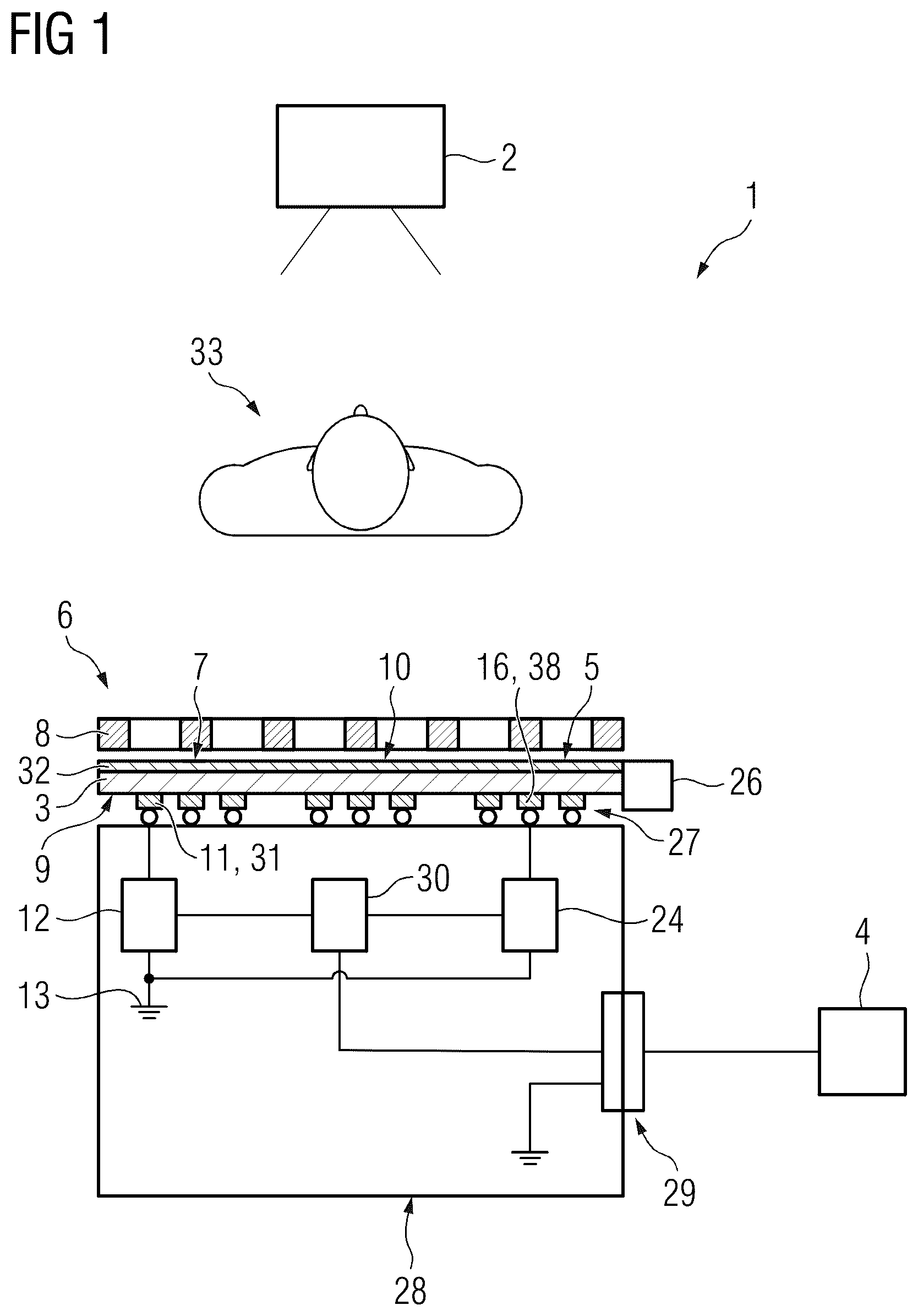 Patent US12422576 — X-ray facility and method for operating an X-ray facility — Figure 1