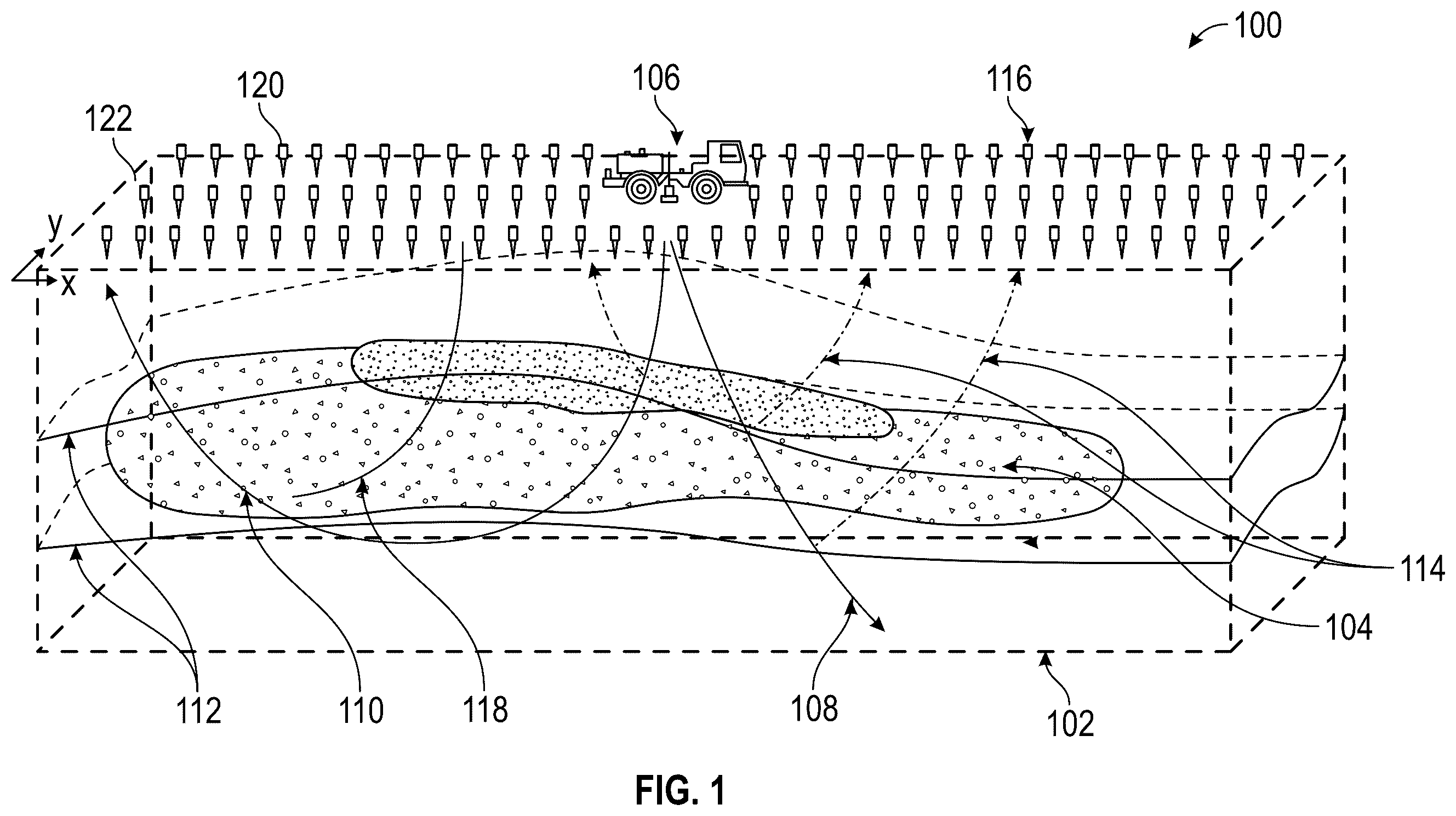 Patent US12422582 Figure 1 – Updating subsurface structural maps with well-measured orientation data while preserving local geological structures