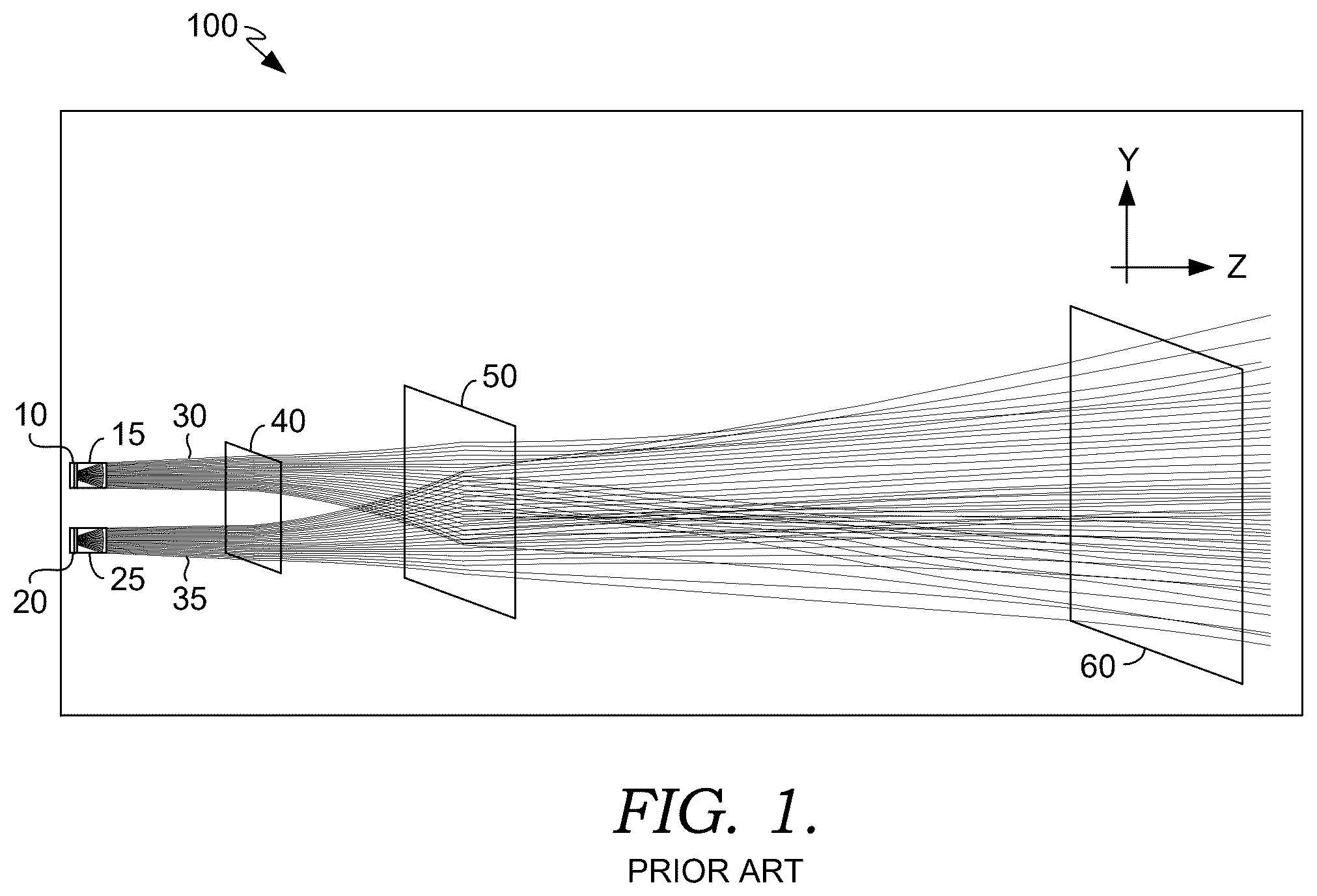 Patent US12422595 Figure 1 – Multi-source illuminator