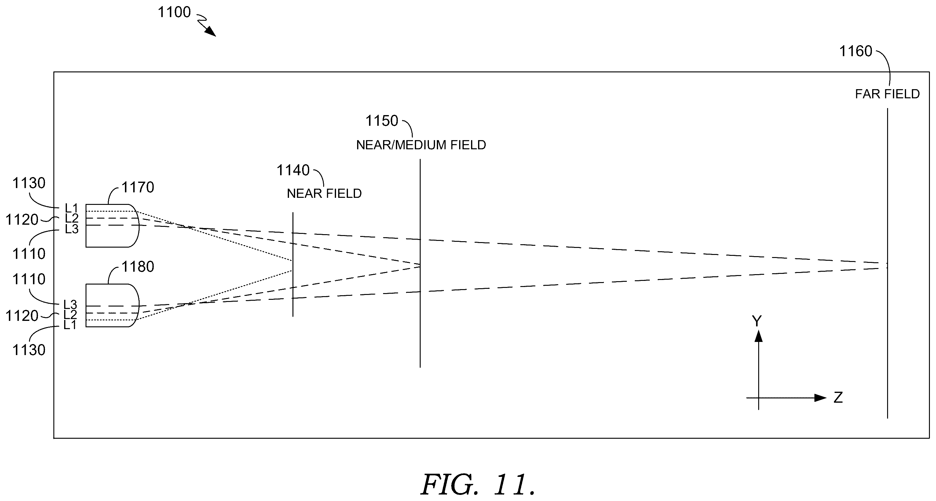 Patent US12422595 Figure 10 – Multi-source illuminator