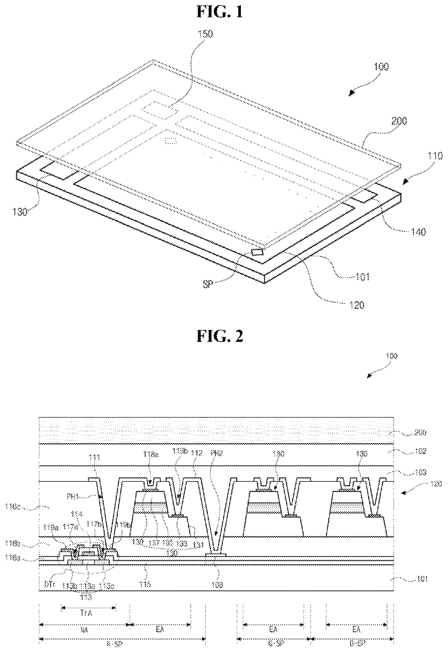 Patent US12422599 Figure 1 – Light emitting diode display device