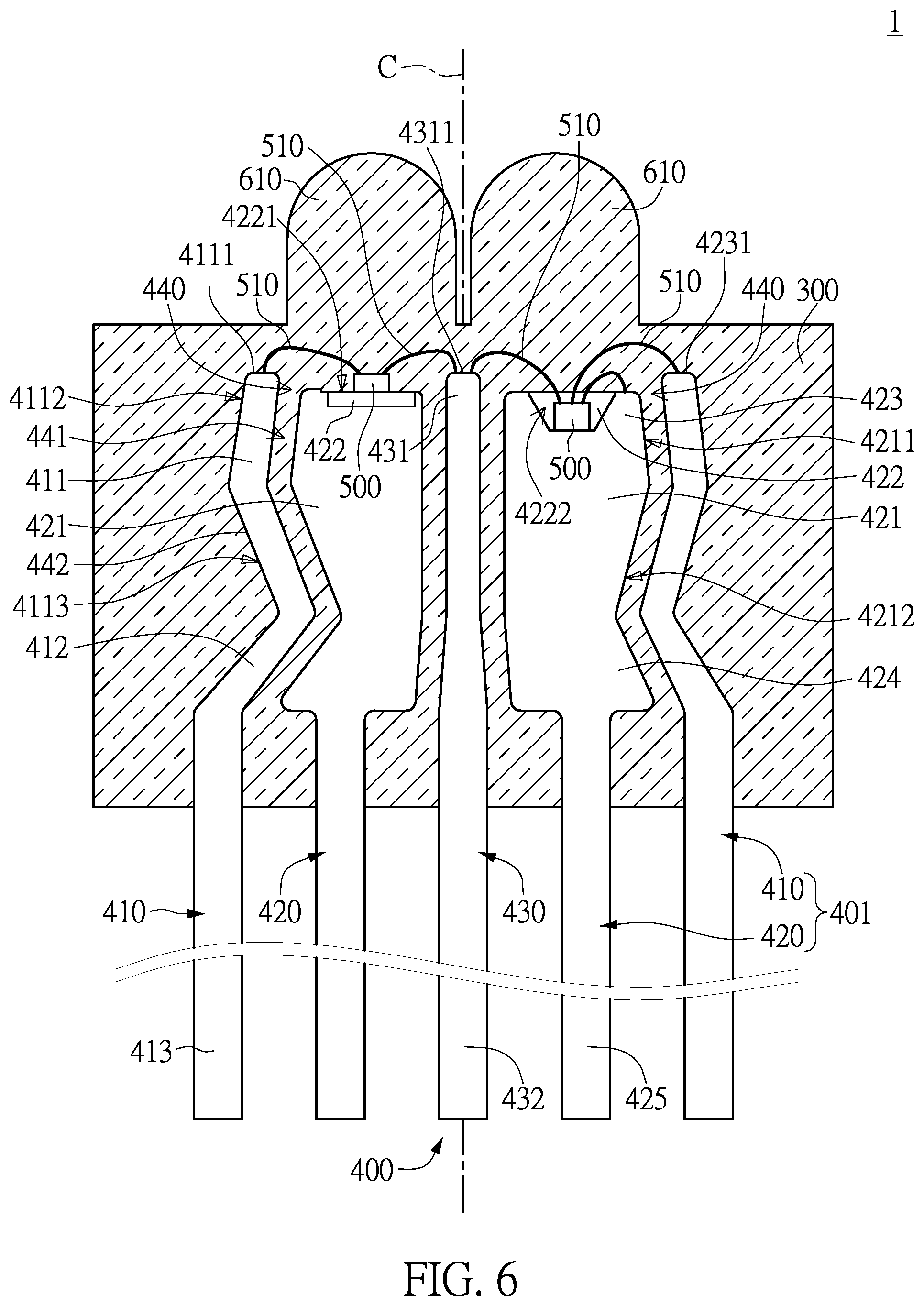Patent US12422616 Figure 6 – Optoelectronic package structure