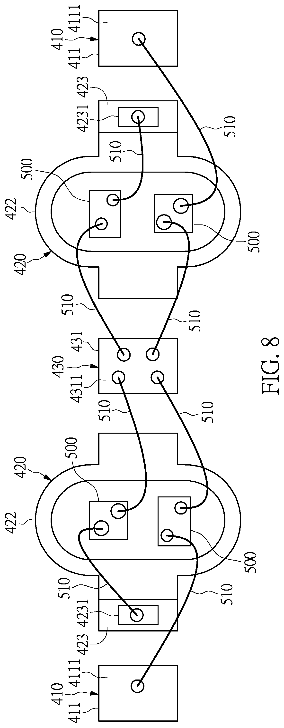 Patent US12422616 Figure 8 – Optoelectronic package structure