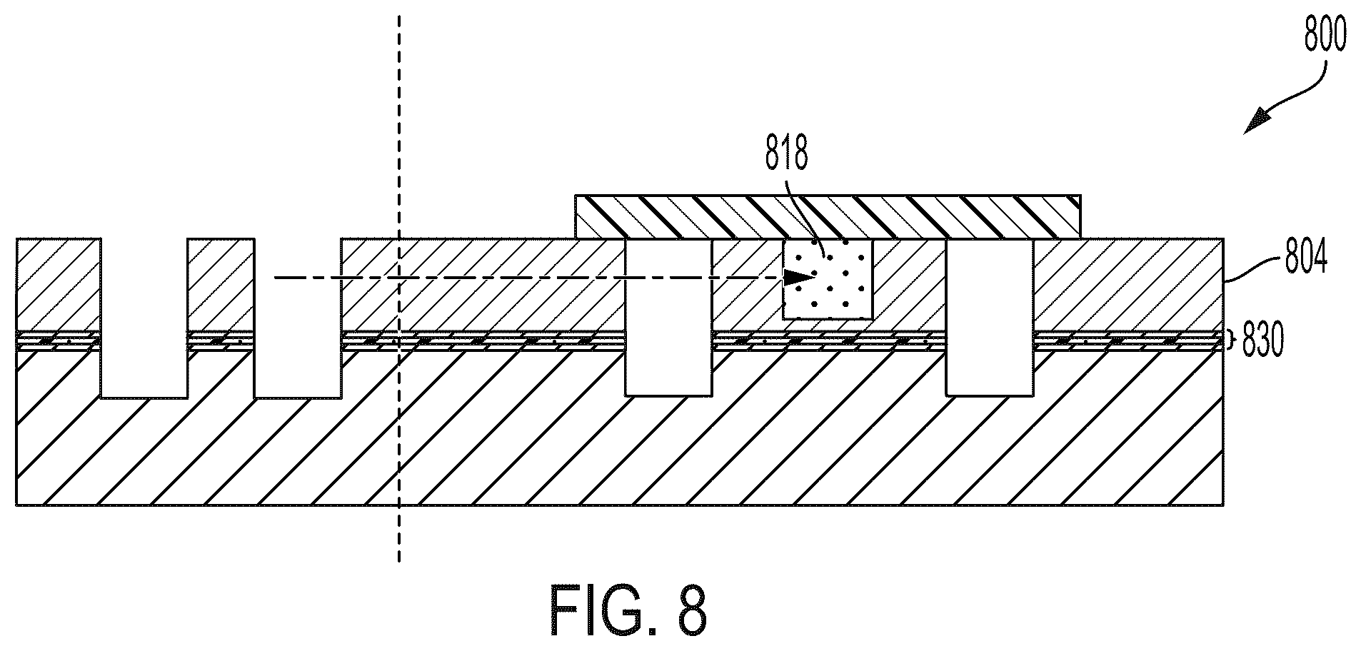 Patent US12422619 Figure 8 – Fabrication of waveguide structures