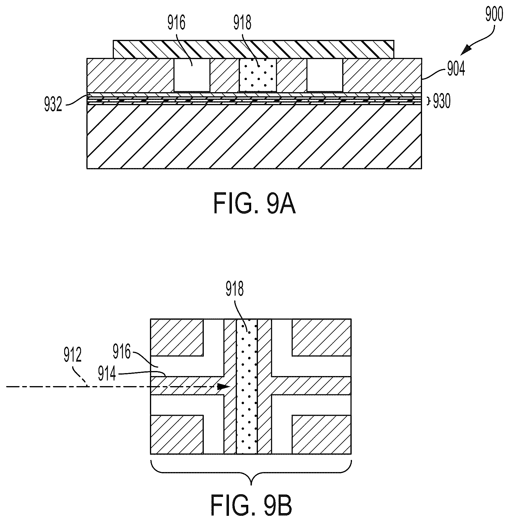 Patent US12422619 Figure 9 – Fabrication of waveguide structures