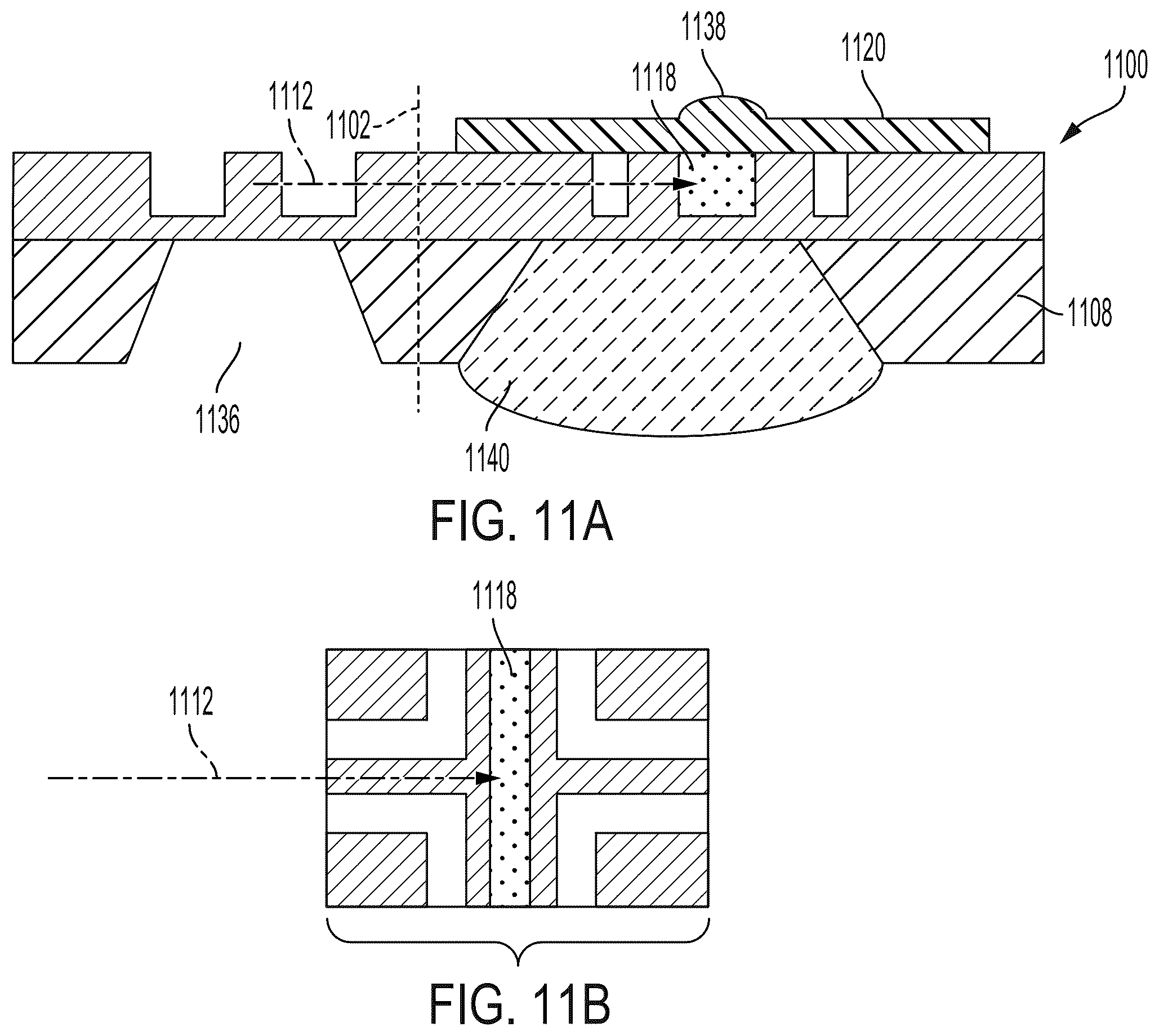 Patent US12422619 Figure 11 – Fabrication of waveguide structures