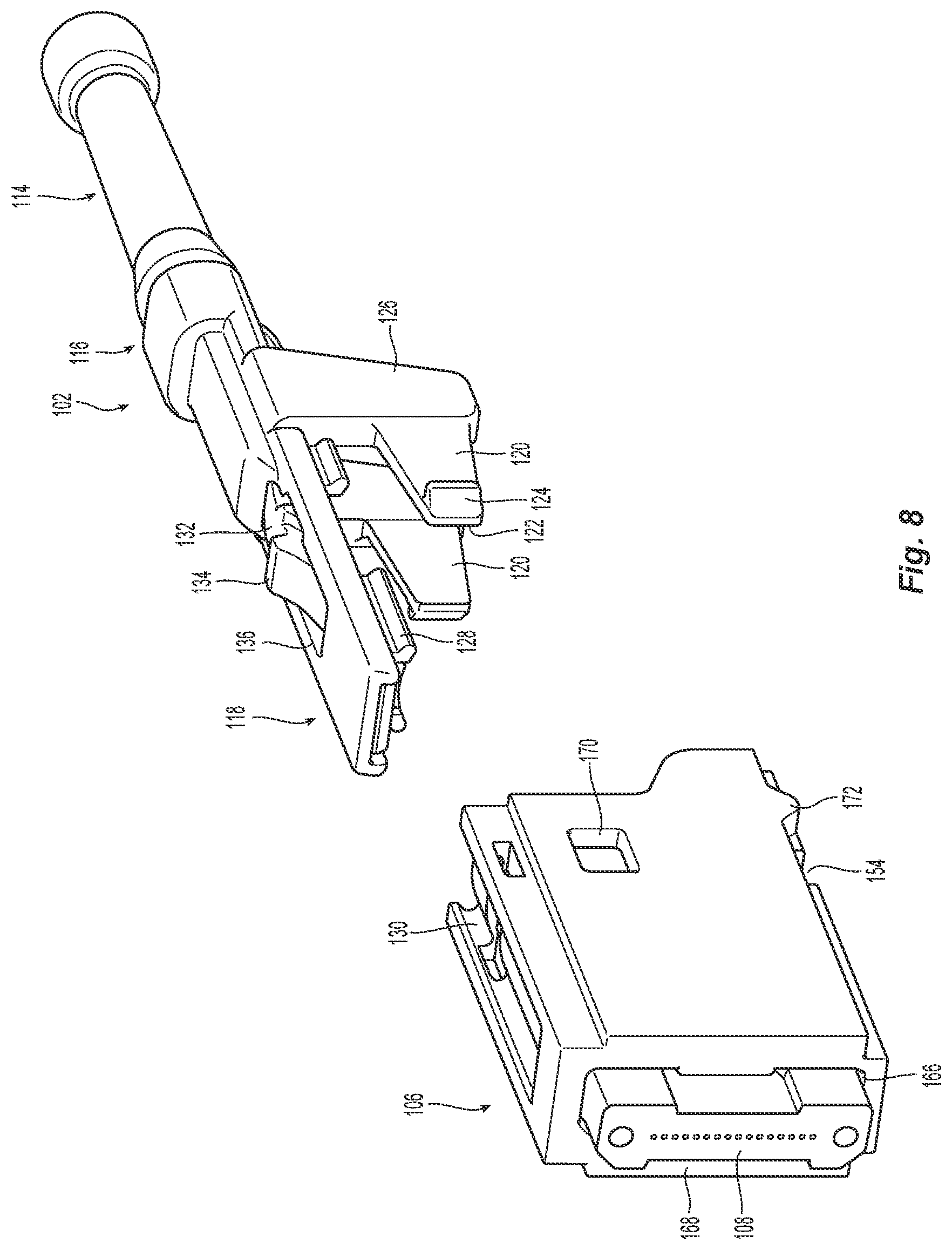Patent US12422627 Figure 7 – Data center interconnect for optical trunk cables having miniature multi-fiber ferrules